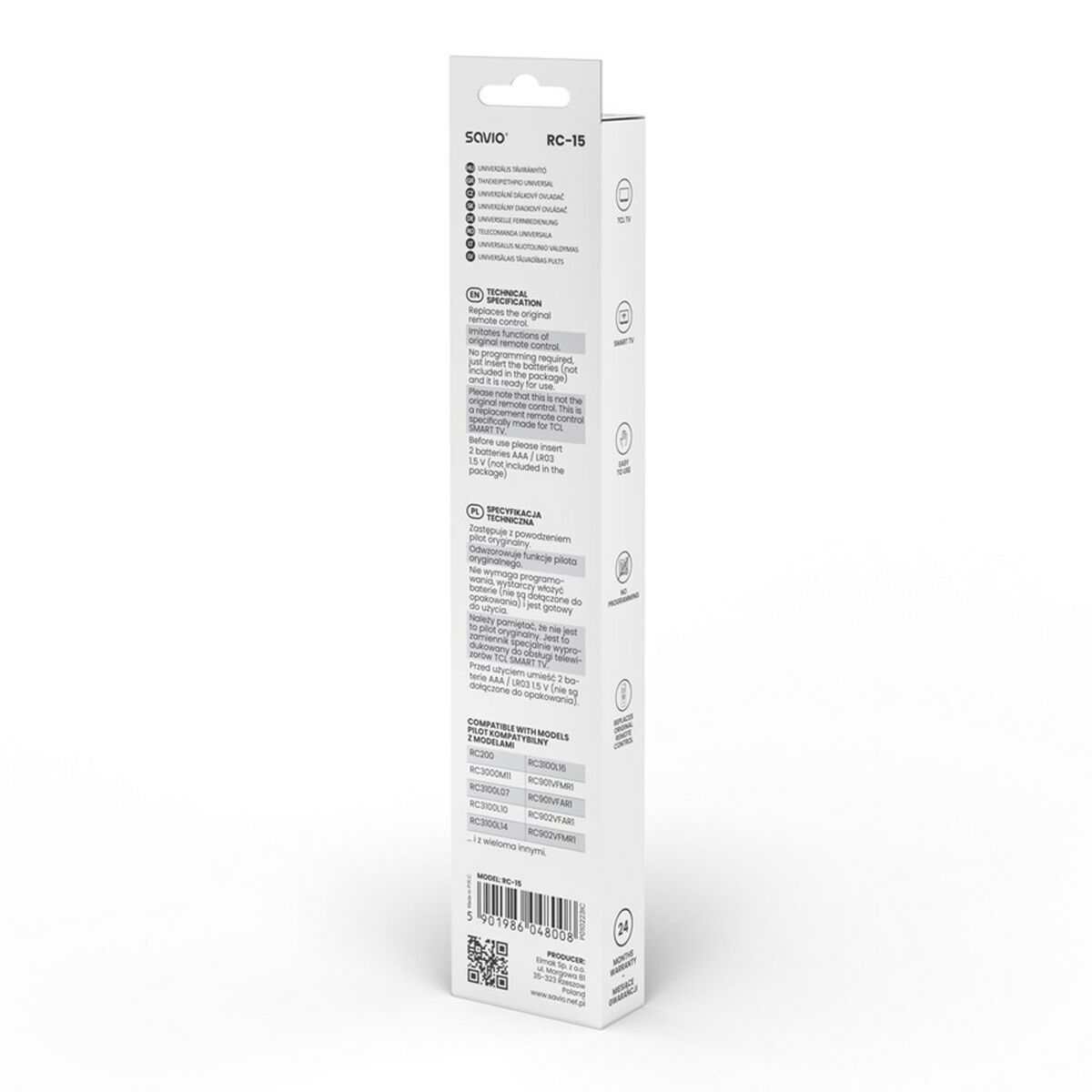 Mando a Distancia Universal Savio RC-15