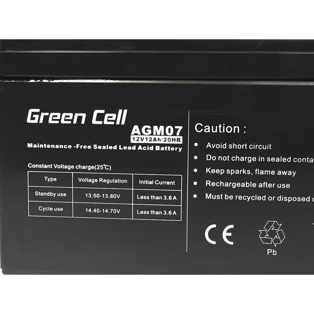Batería para SAI Green Cell AGM07 12 Ah 12 V