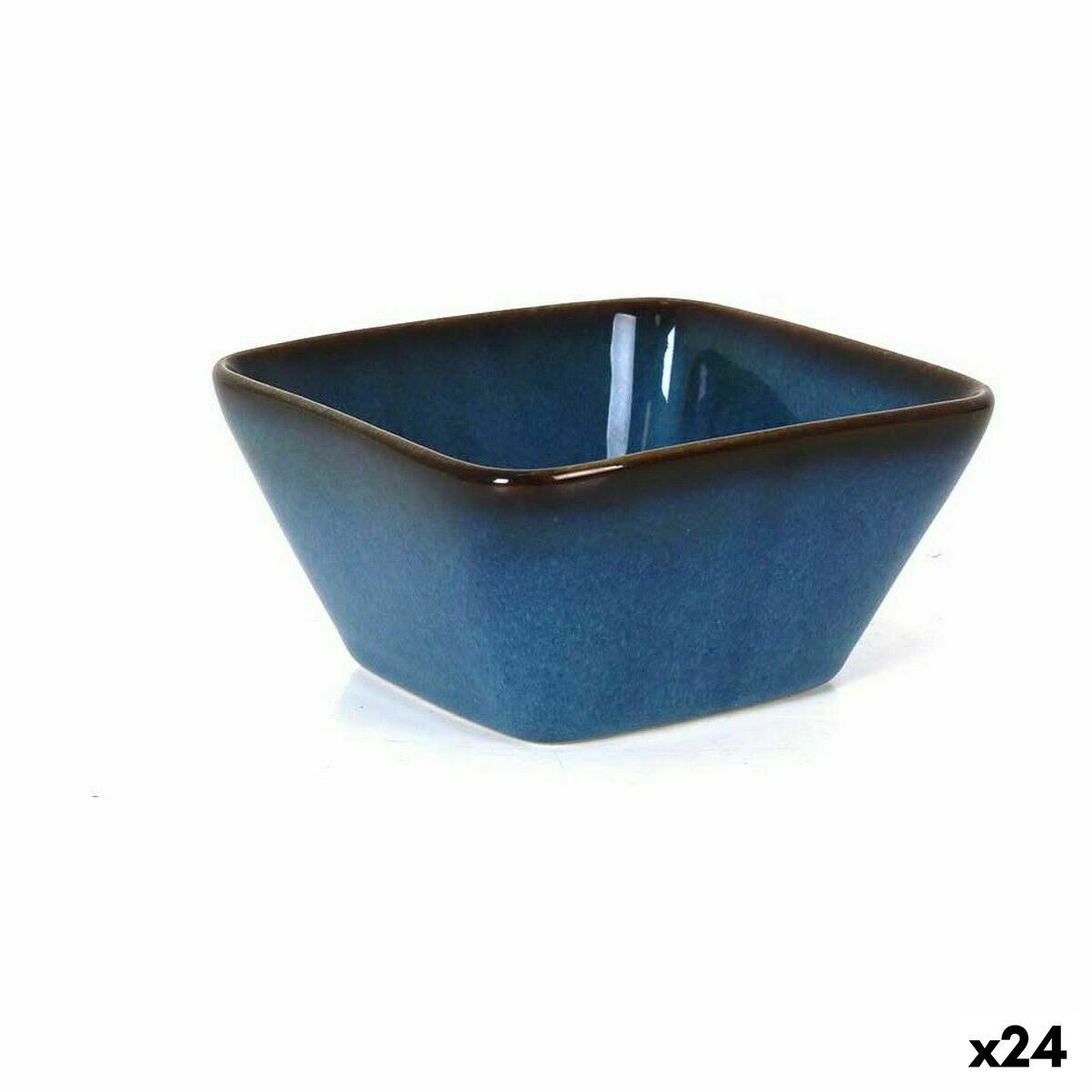 Bol para Aperitivos La Mediterránea Pica-pica Azul Cuadrado 10,5 x 5,3 cm (24 Unidades)