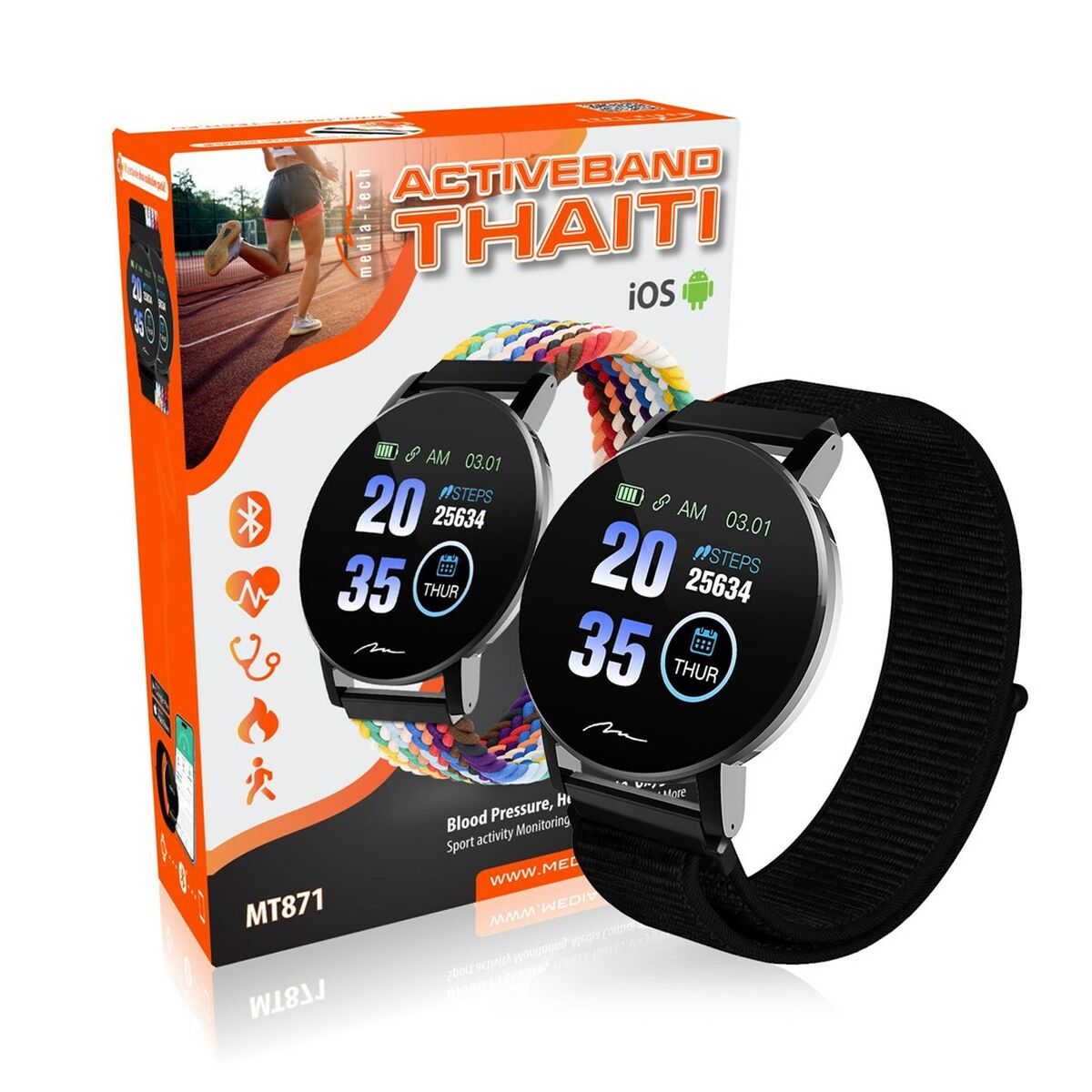 Smartwatch Media Tech MT871 Negro