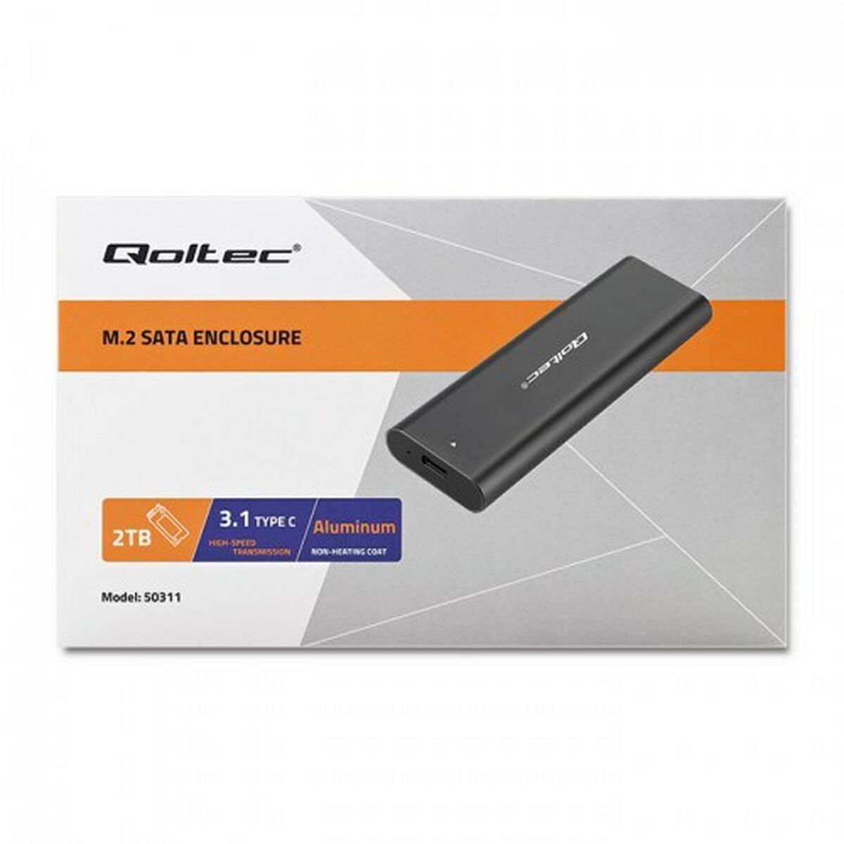 Caja Externa Qoltec 50311 Negro