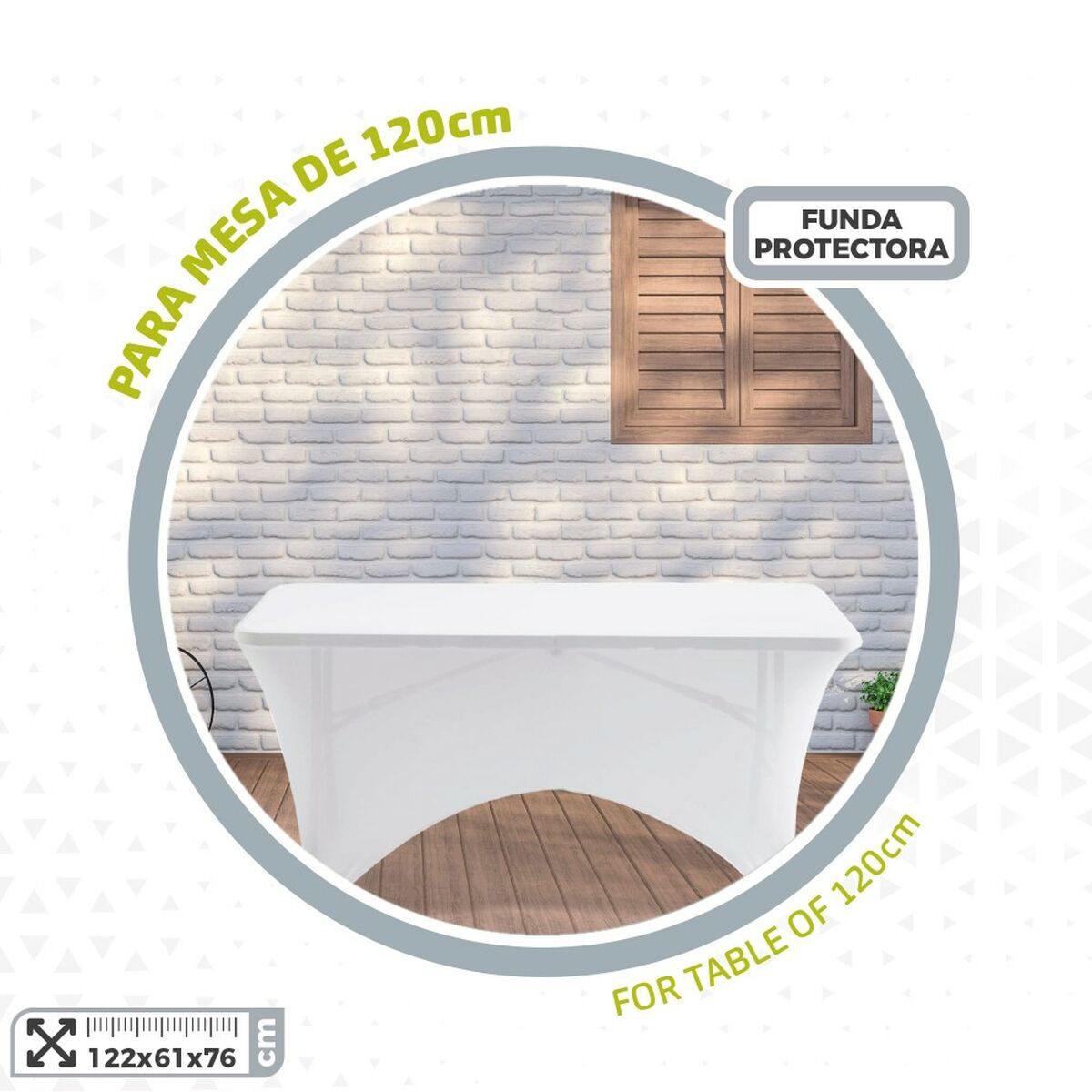 Funda Protectora Aktive Blanco 122 x 76 x 61 cm Mesa Accesorios Vehículos Carretera (6 Unidades)