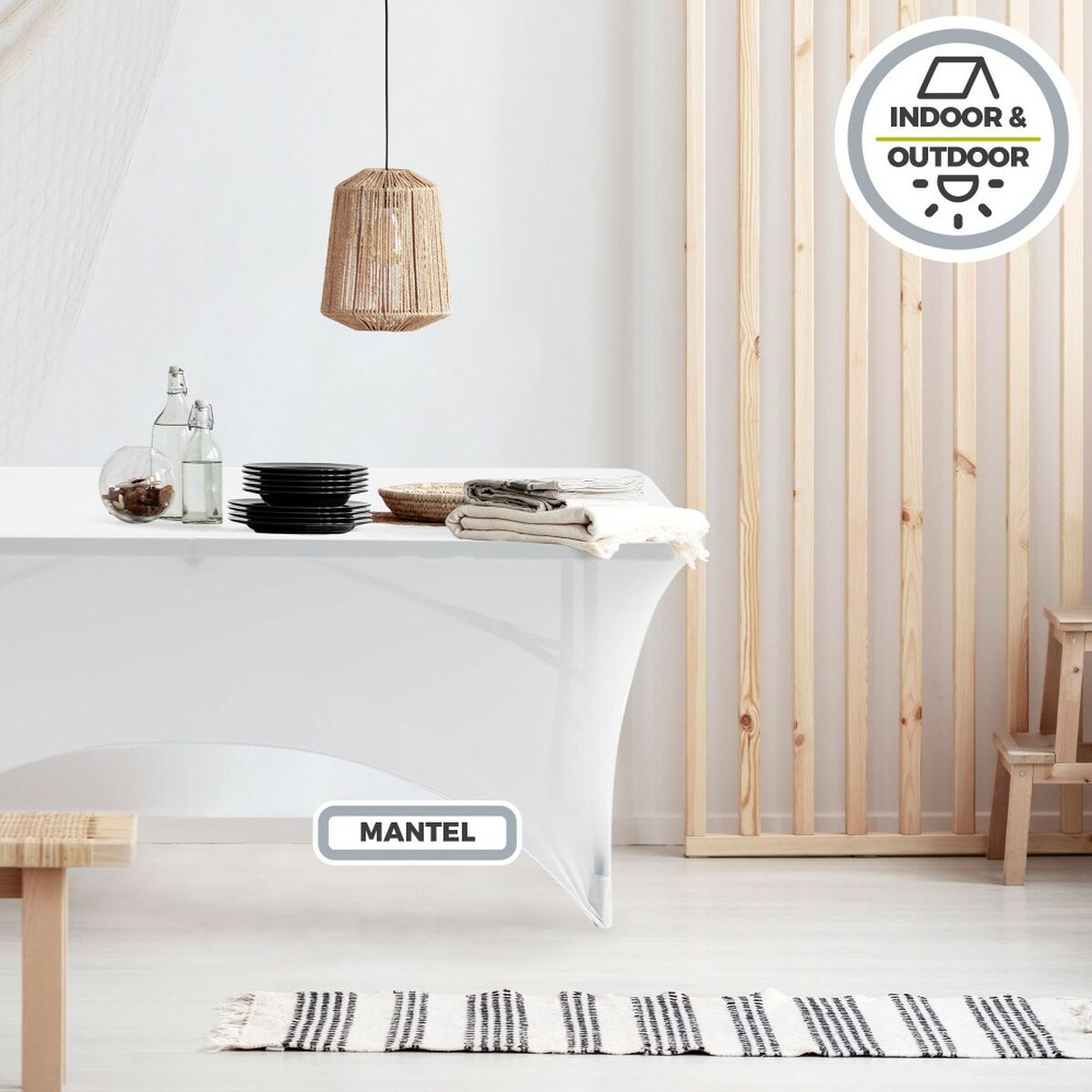 Funda Protectora Aktive Blanco 122 x 76 x 61 cm Mesa Accesorios Vehículos Carretera (6 Unidades)