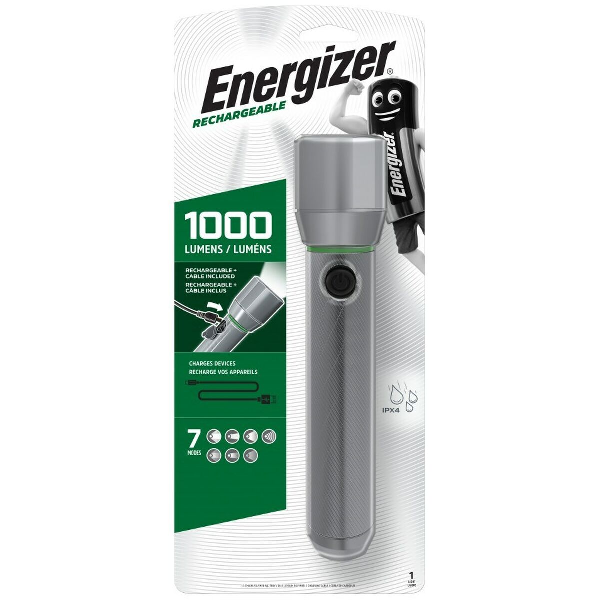 Linterna LED Energizer Metal Vision HD 1000 Lm 250 Lm