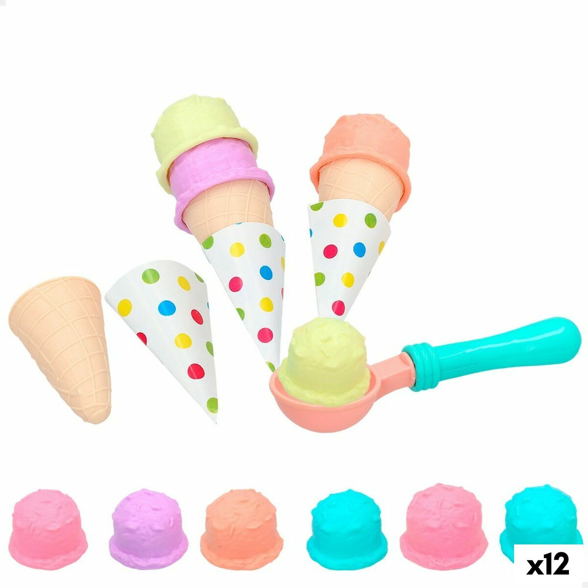 Set de Alimentos de Juguete Colorbaby Helado 17 Piezas (12 Unidades)