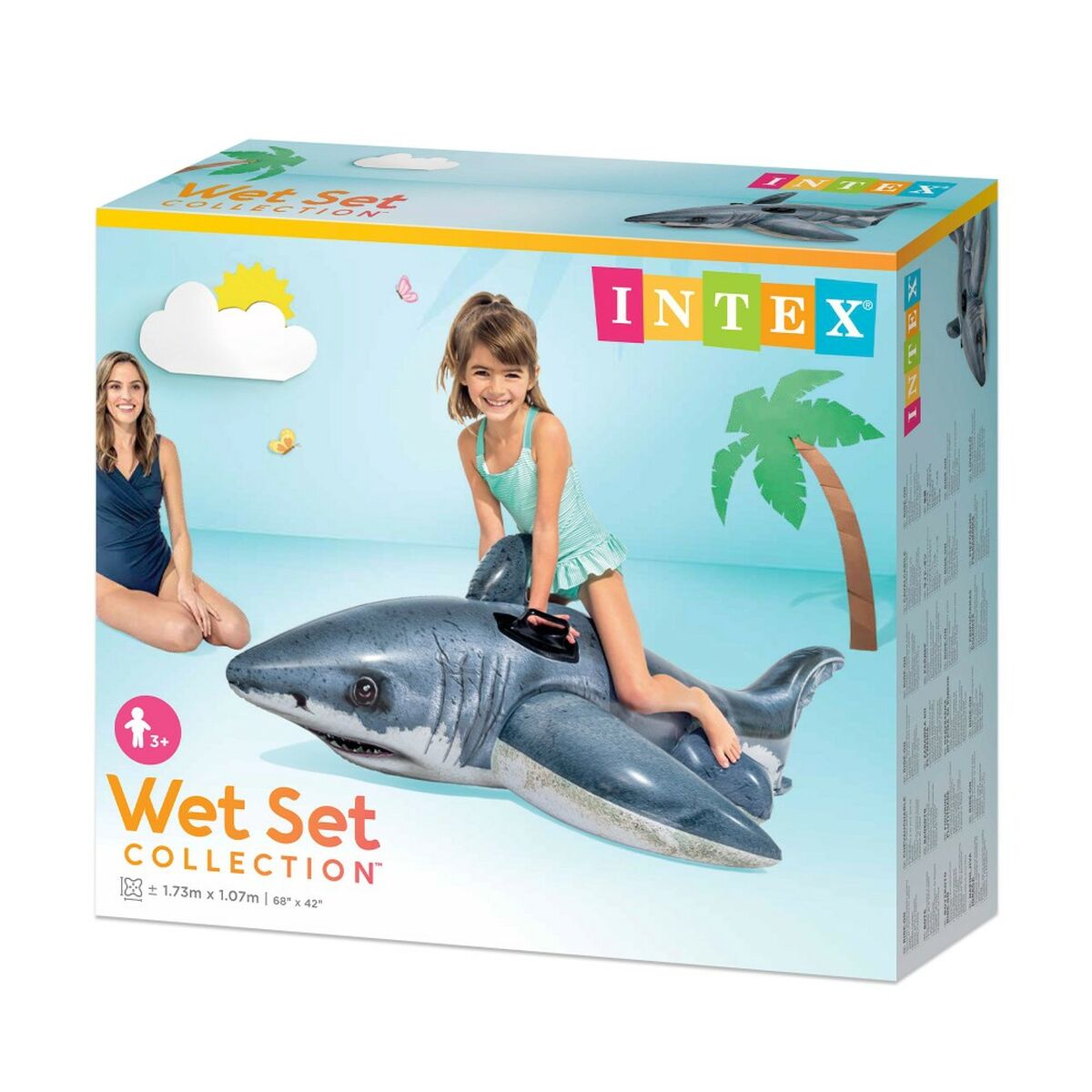 Figura Hinchable para Piscina Intex Tiburón 173 x 5,6 x 10,7 cm (6 Unidades)