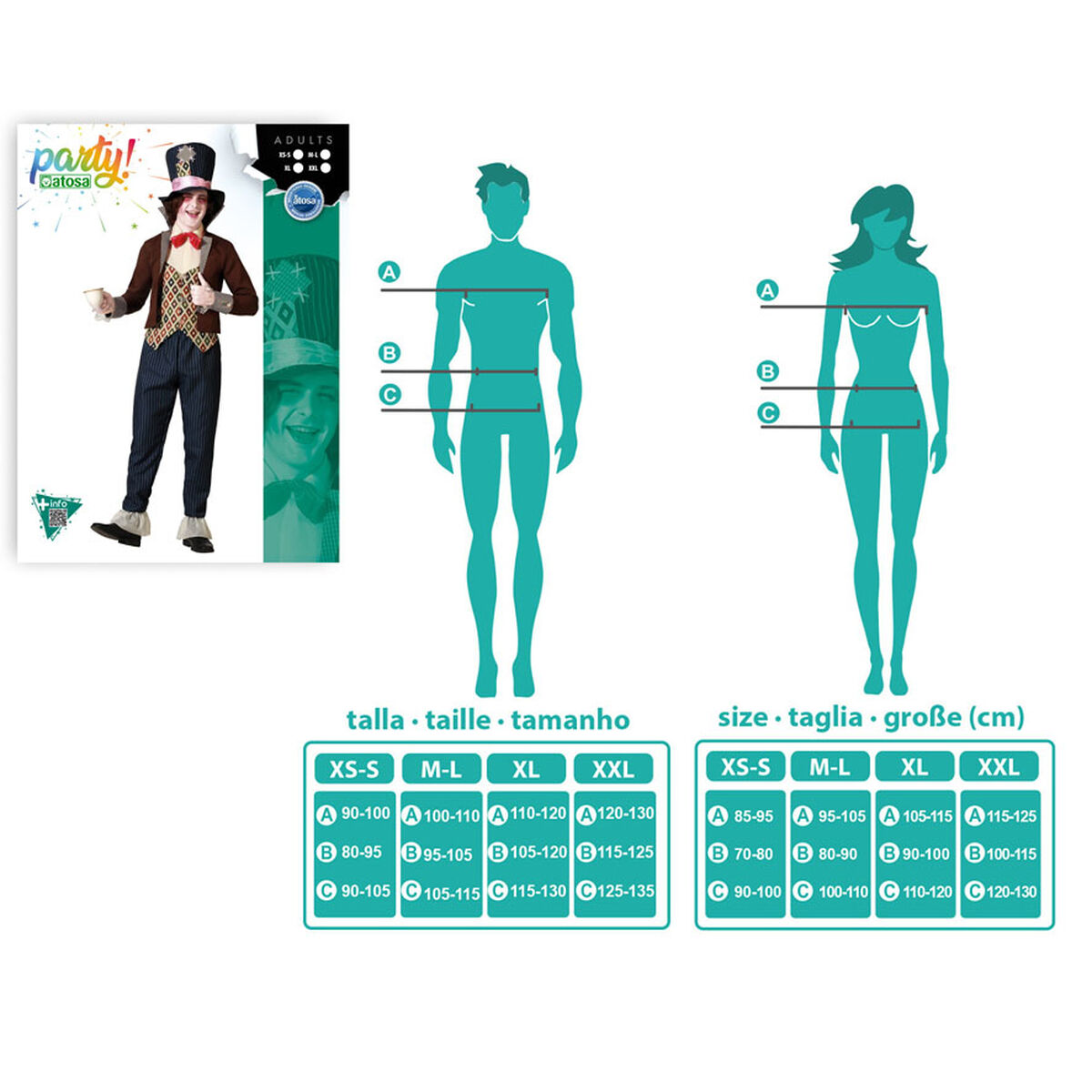 Disfraz para Adultos Sombrerera Loca