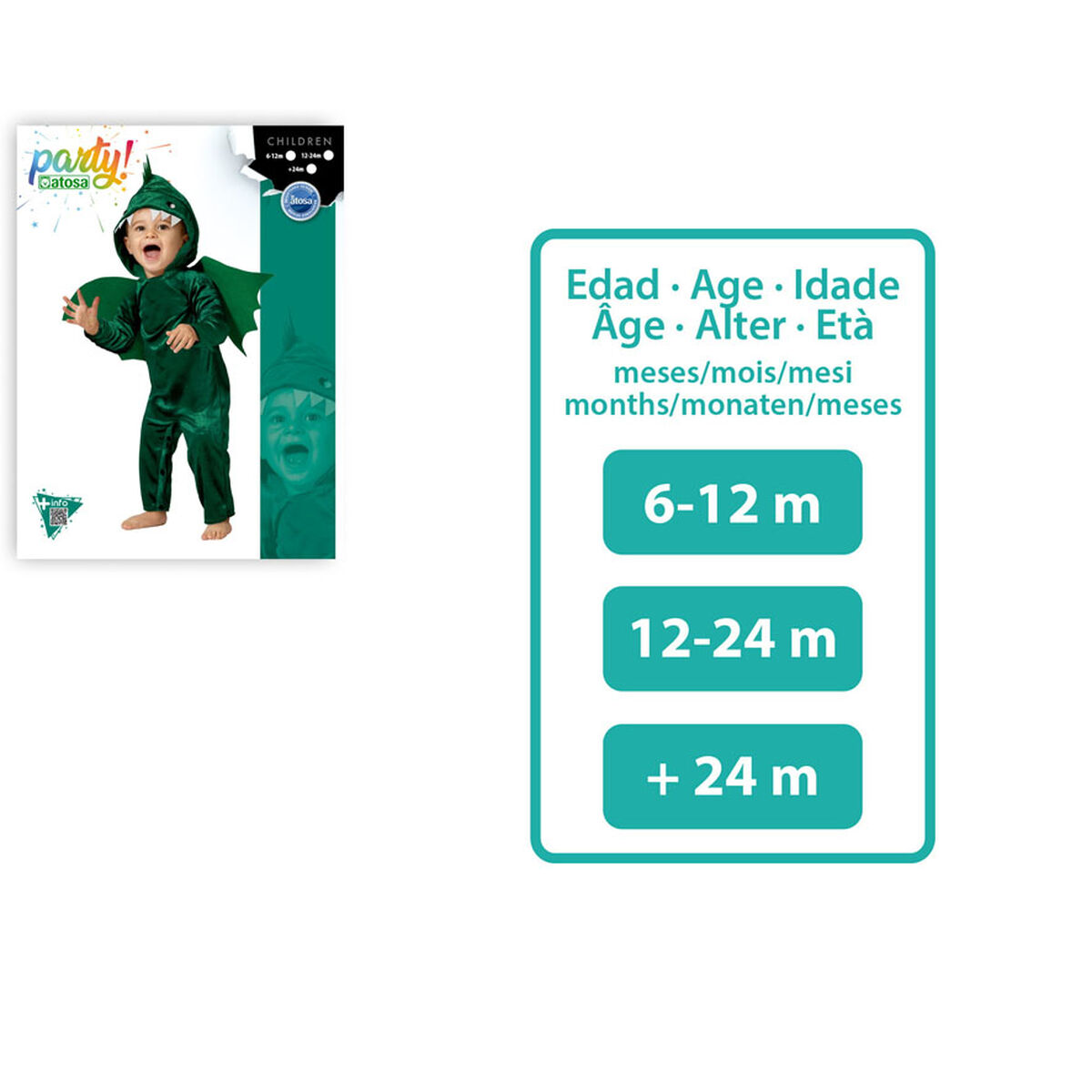 Disfraz para Bebés Dragón Verde