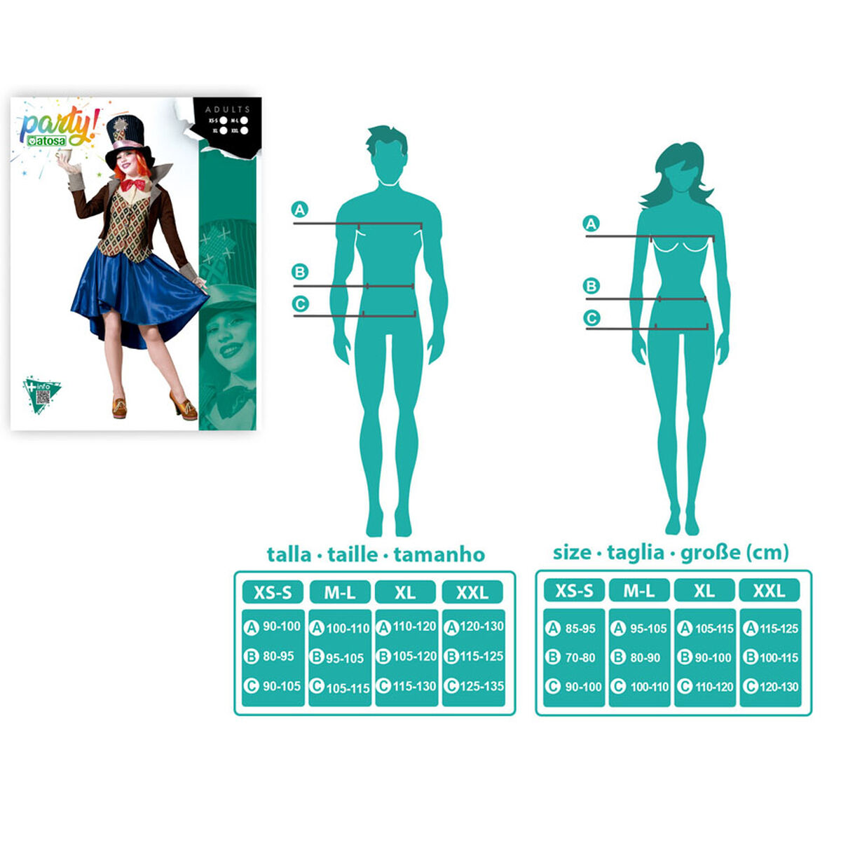 Disfraz para Adultos Sombrerera Loca