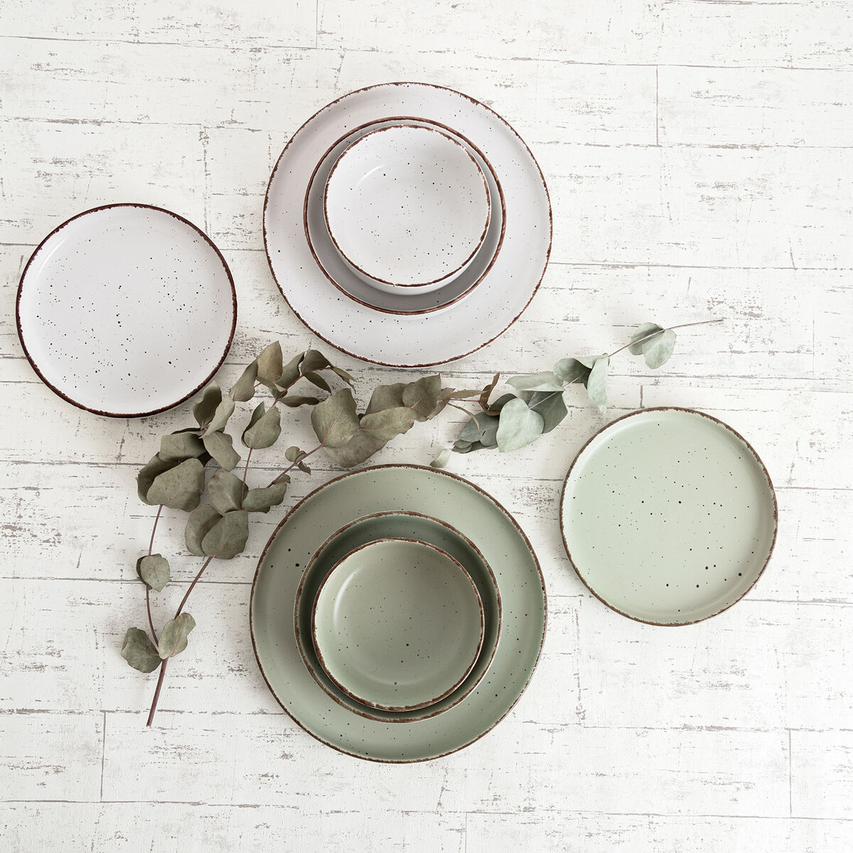 Bol para Aperitivos Quid Duna Verde Cerámica 15 x 15 cm (6 Unidades)