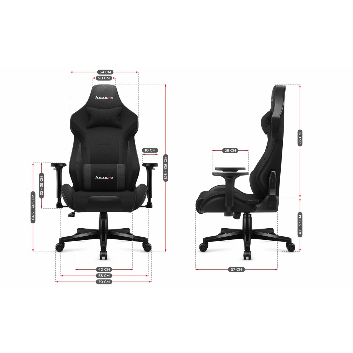 Silla Gaming Huzaro HZ-Force 7.6 Black Negro