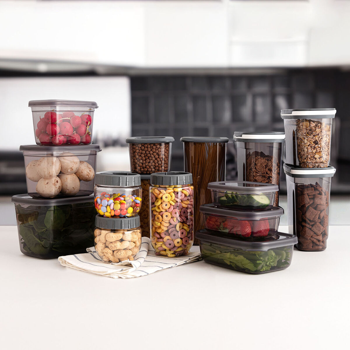 Recipiente Conservador de Alimentos Quid City Gris 1,75 L Con Tapa (12 Unidades)