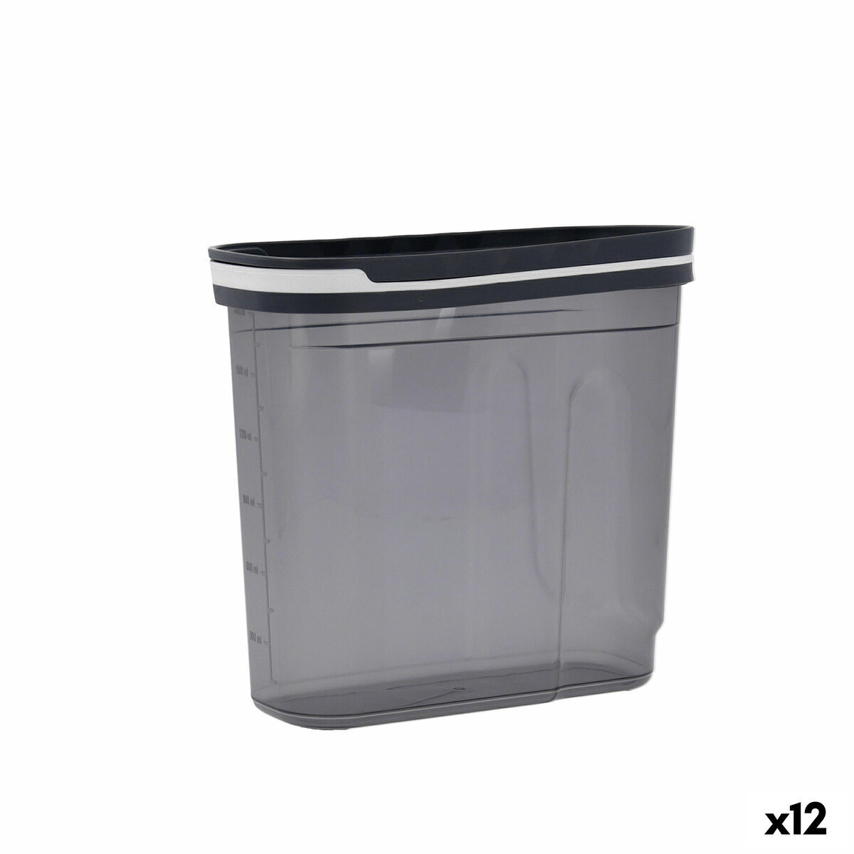 Recipiente Conservador de Alimentos Quid City Gris 1,8 L Con Tapa Dispensador (12 Unidades)