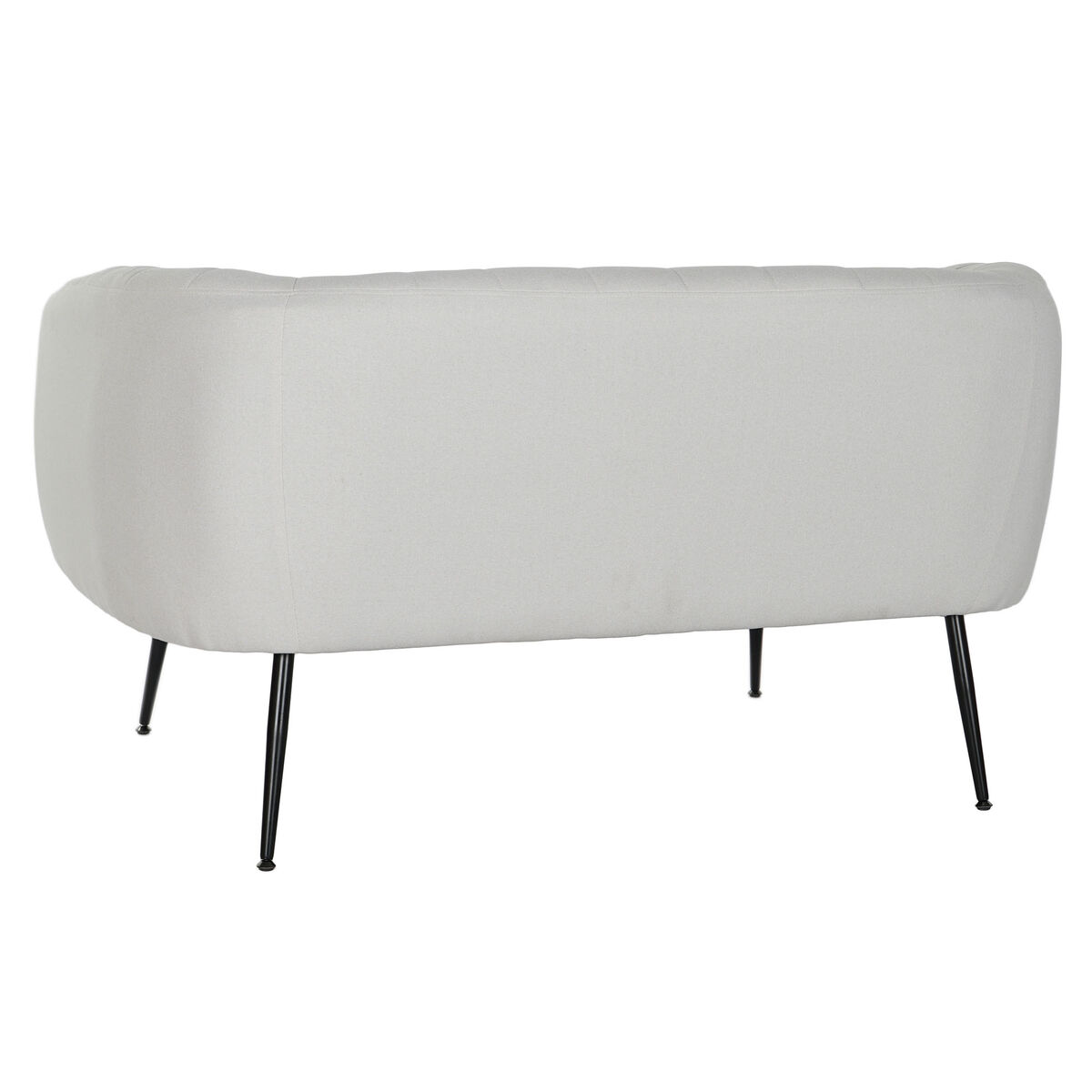 Sofá DKD Home Decor Negro Greige Espuma Madera Metal Terciopelo Scandi 129 x 75 x 73 cm