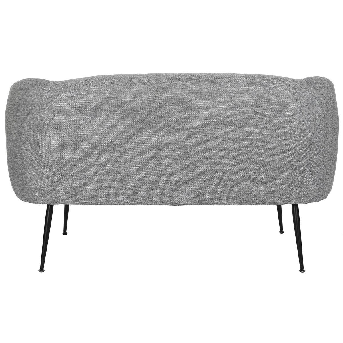 Sofá DKD Home Decor Negro Gris Espuma Madera Metal Terciopelo Scandi 129 x 75 x 73 cm
