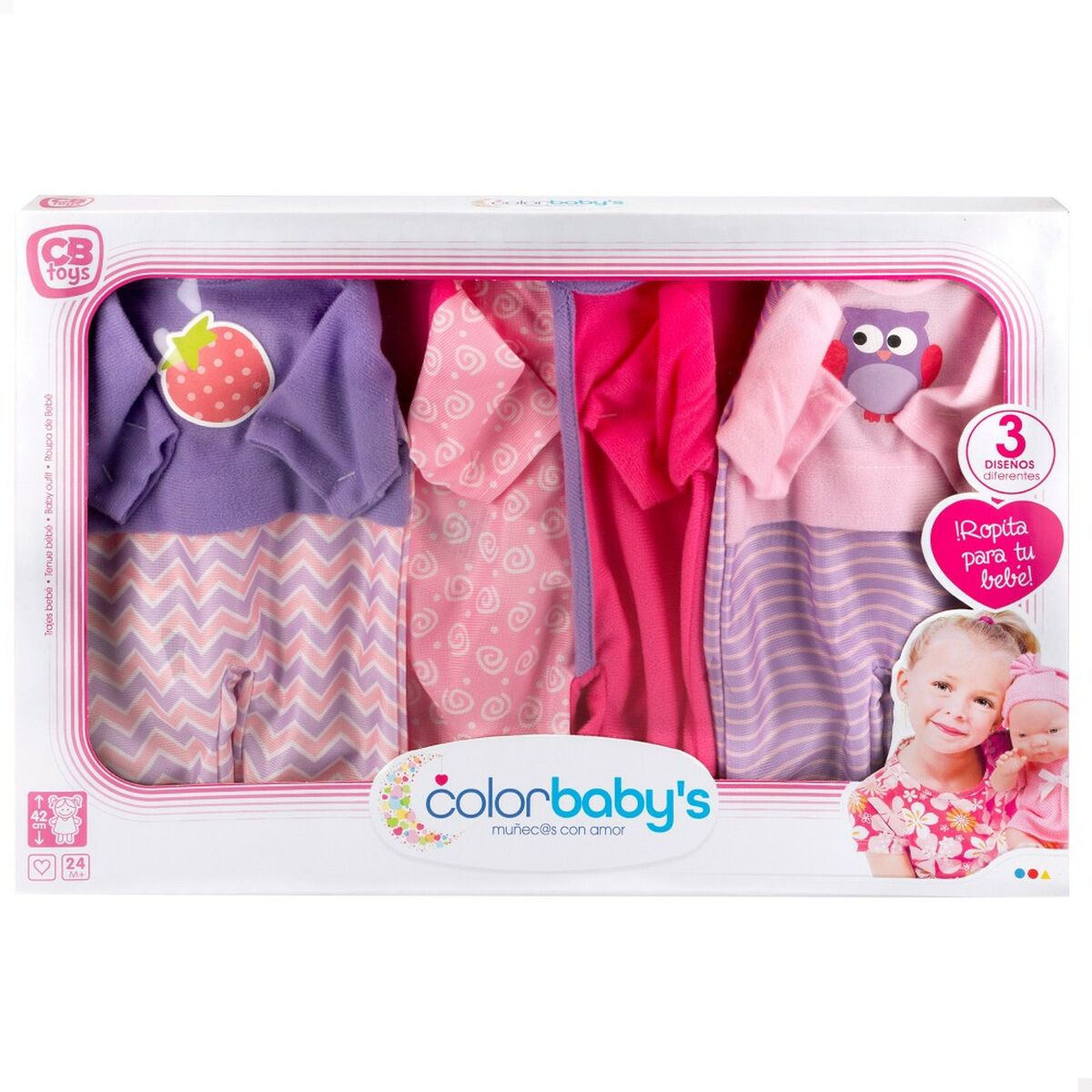 Ropa para muñecas Colorbaby 3 Piezas 6 Unidades