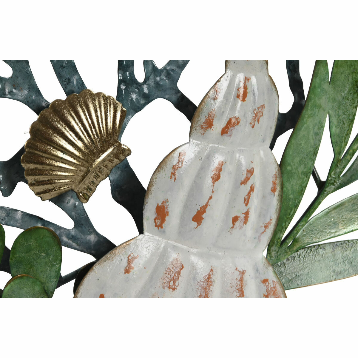 Decoración de Pared Home ESPRIT Azul Dorado Mediterráneo 55 x 4 x 48 cm (2 Unidades)