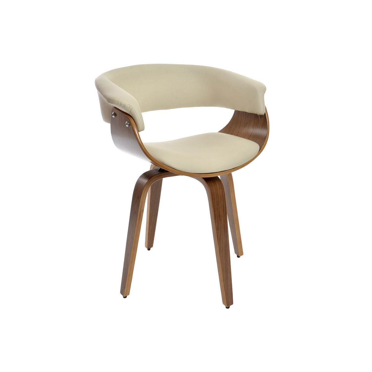Silla de Comedor DKD Home Decor Marrón Crema 61 x 46 x 78 cm