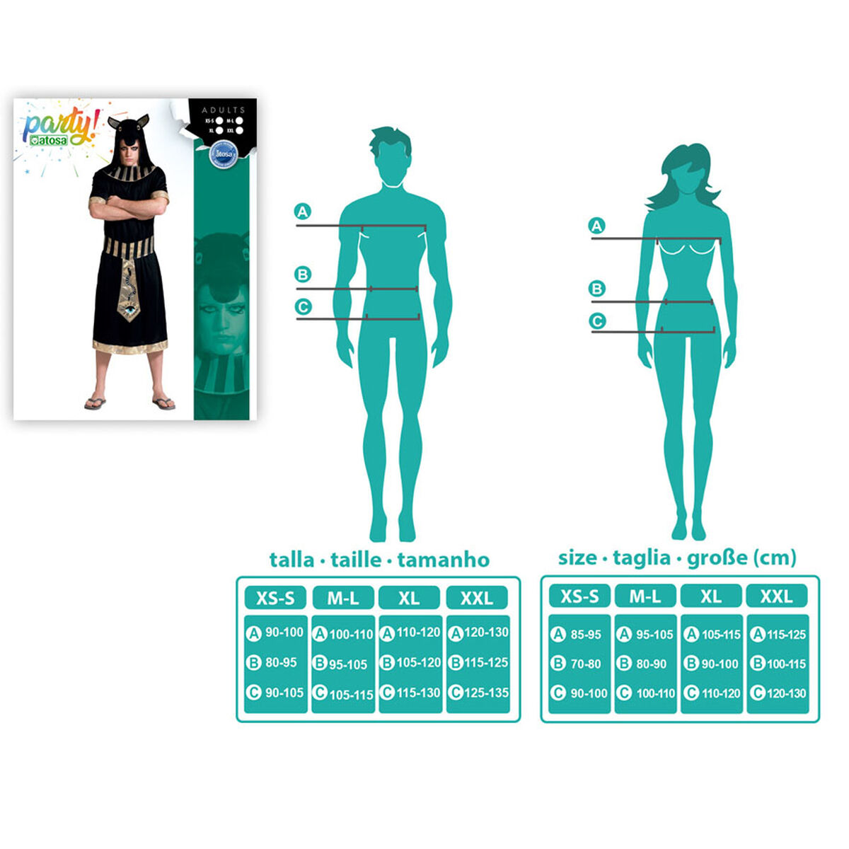 Disfraz para Adultos Negro Egipcio