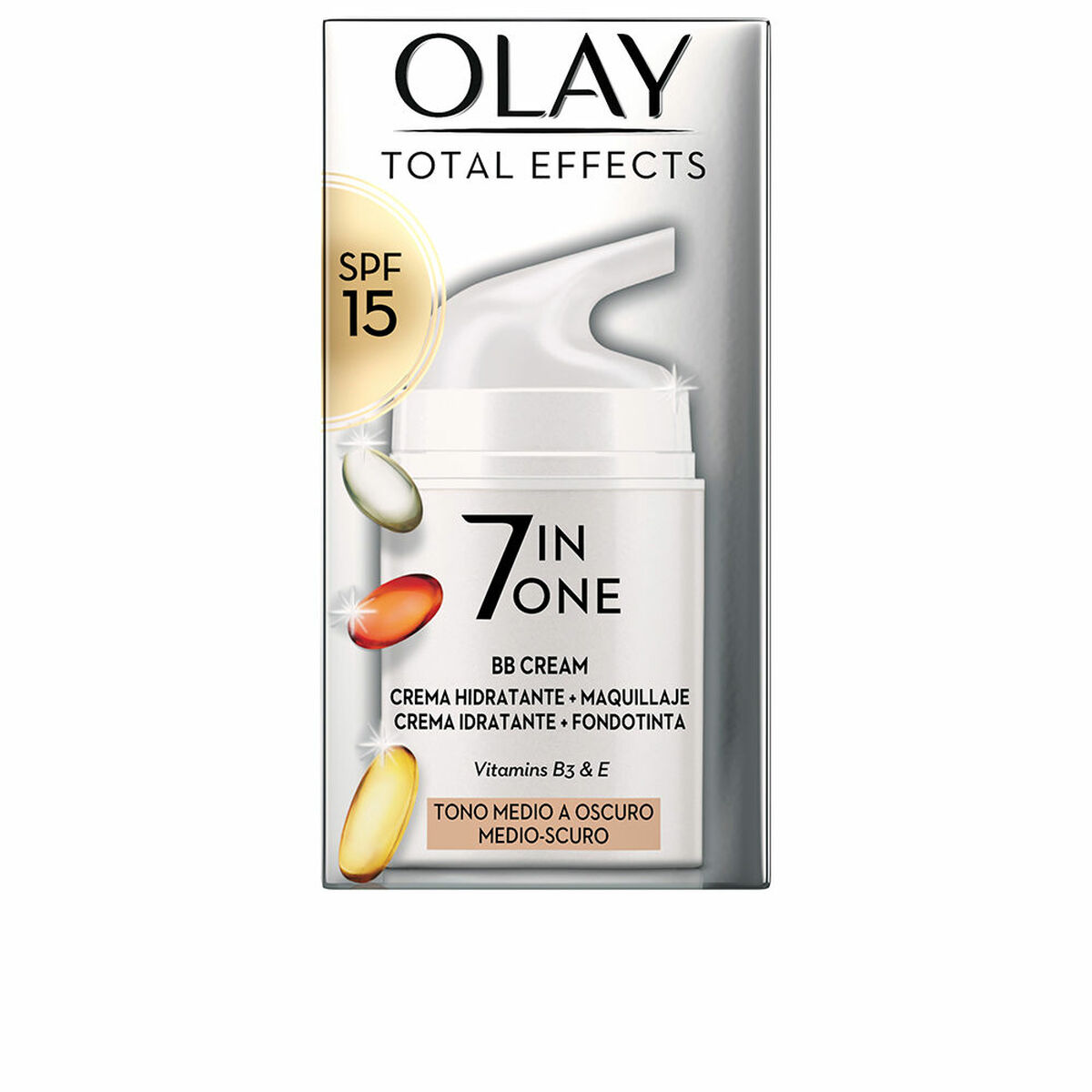 Crema Hidratante con Color Olay Total Effects Bb Cream Medium Dark Spf 15 50 ml