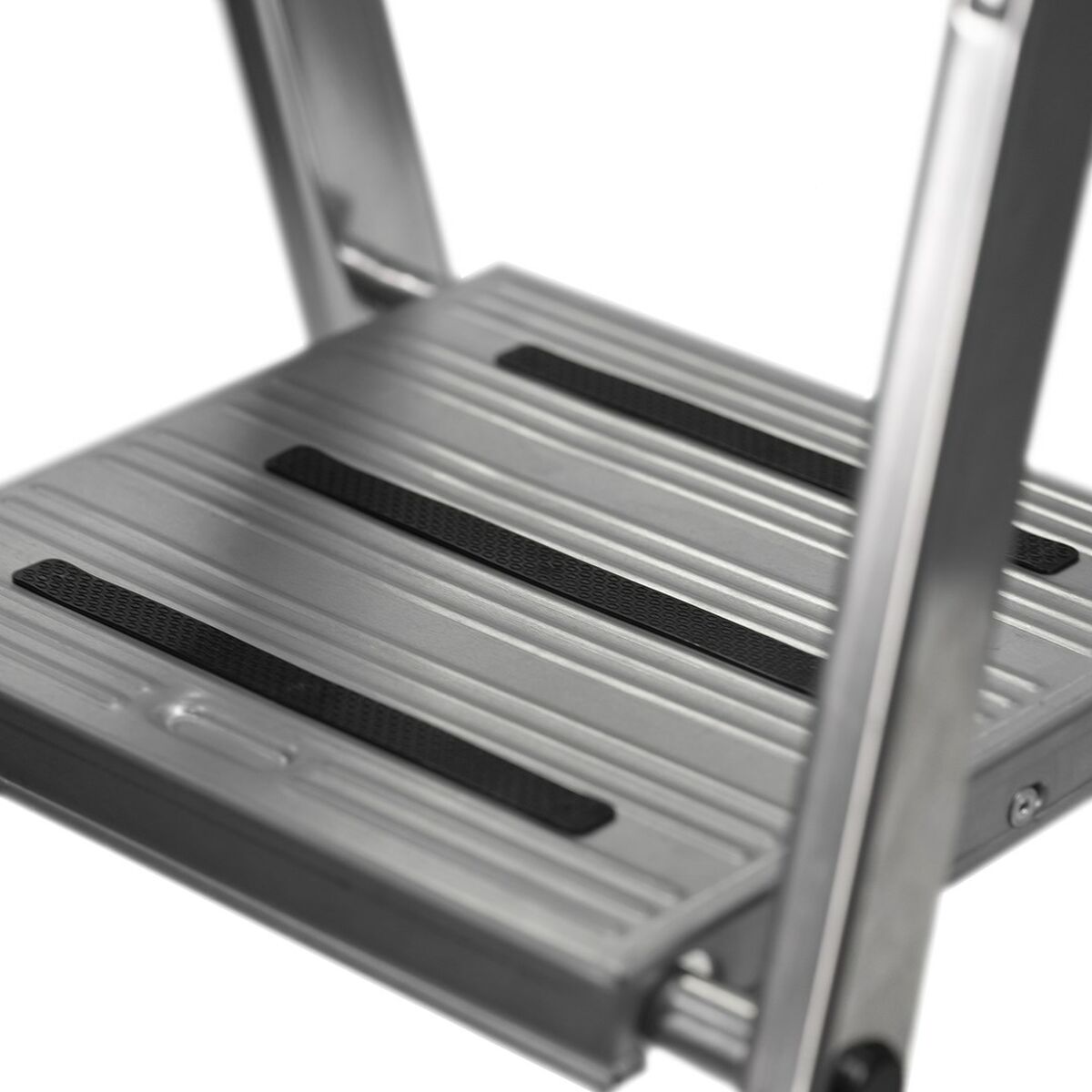 Escalera plegable de 4 peldaños Krause 126320 Negro Plateado Aluminio