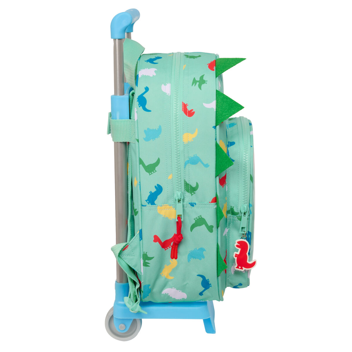 Mochila Escolar con Ruedas Peppa Pig George Menta 26 x 34 x 11 cm