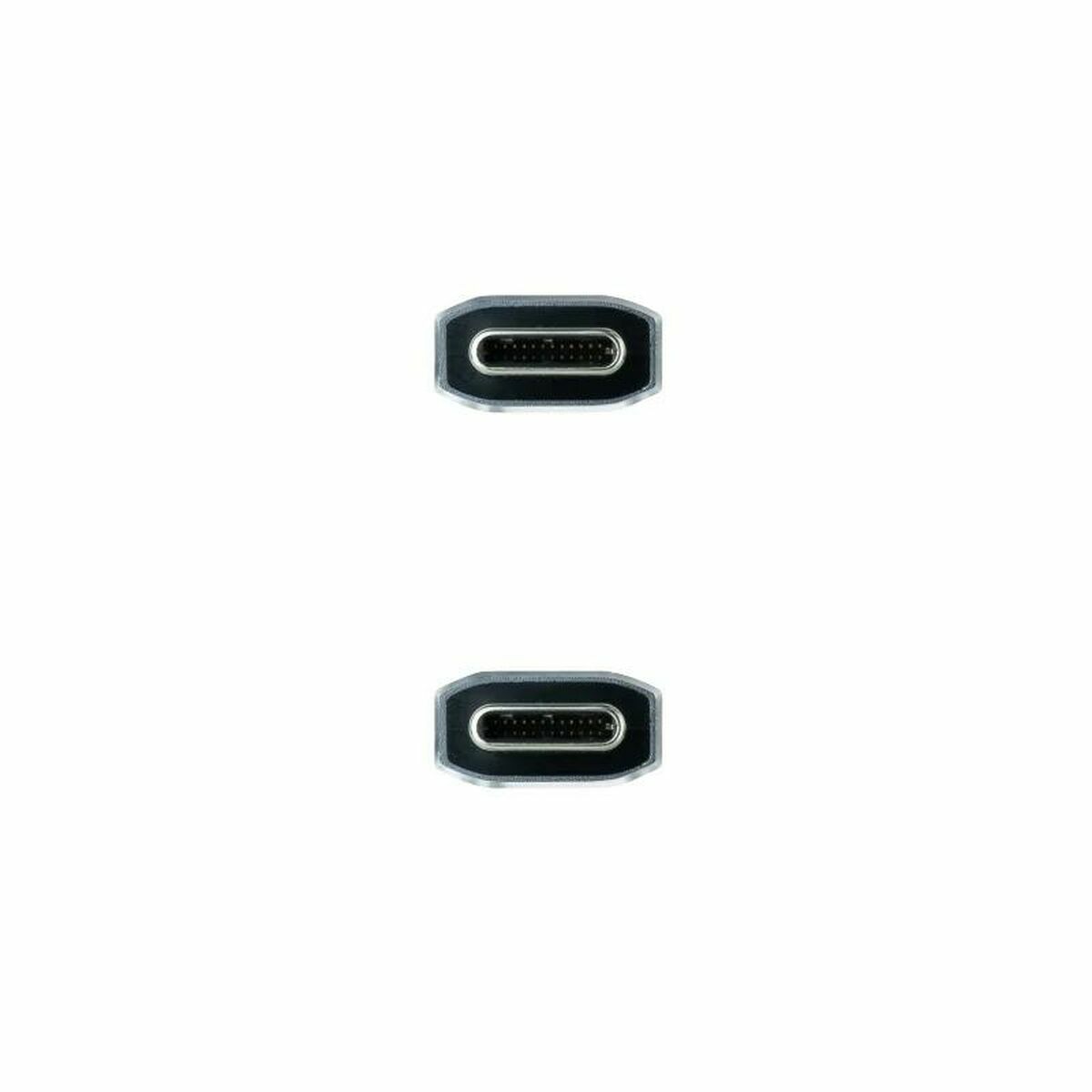 Cable USB-C NANOCABLE 10.01.4103-COMB 3 m Negro/Gris