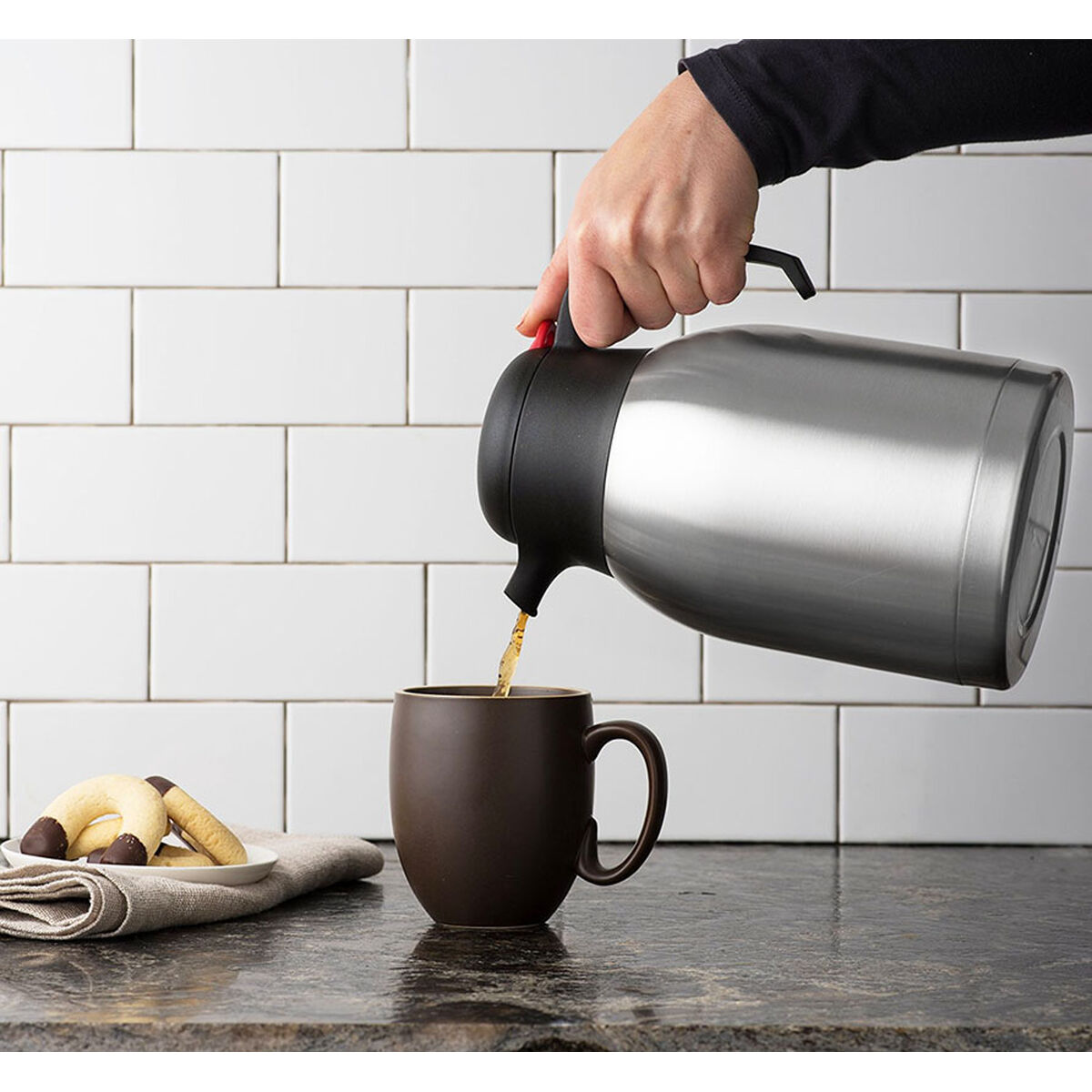 Jarra Termo ThermoSport Acero Inoxidable 1,5 L Pulsador (6 Unidades)