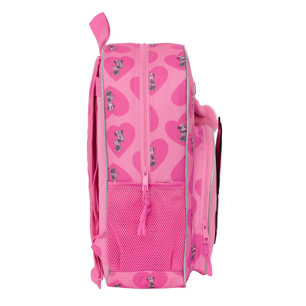 Mochila Escolar Minnie Mouse Loving Rosa 33 x 42 x 14 cm