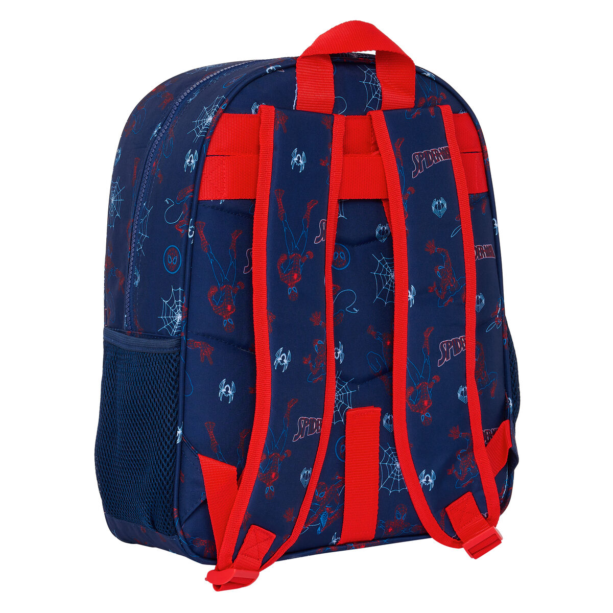 Mochila Escolar Spider-Man Neon Azul marino 32 X 38 X 12 cm