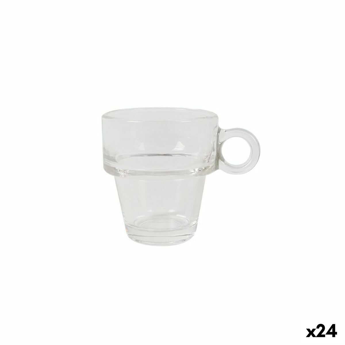Juego de Tazas de Café La Mediterránea Tower 90 ml 3 Piezas (24 Unidades)