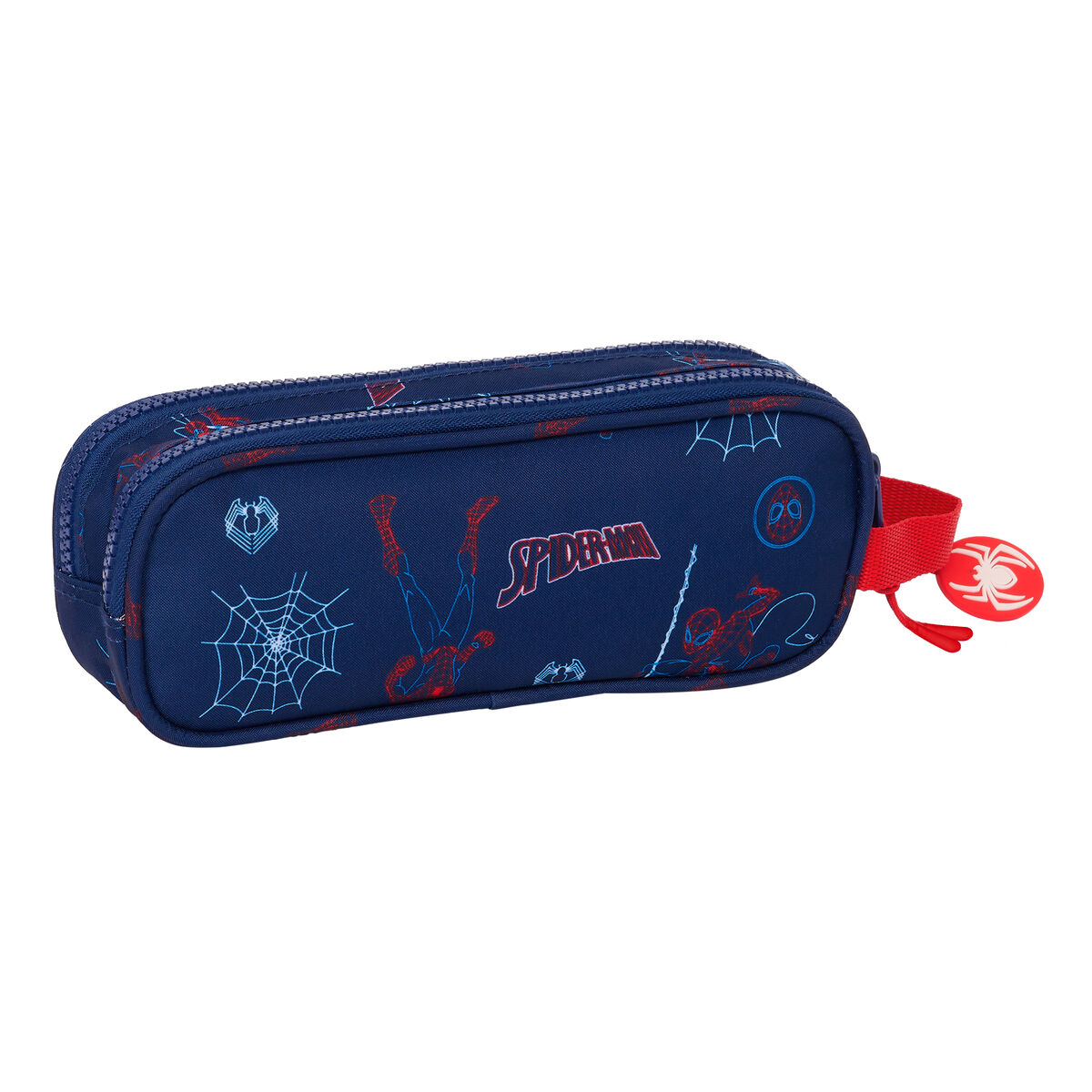 Portatodo Doble Spider-Man Neon Azul marino 21 x 8 x 6 cm