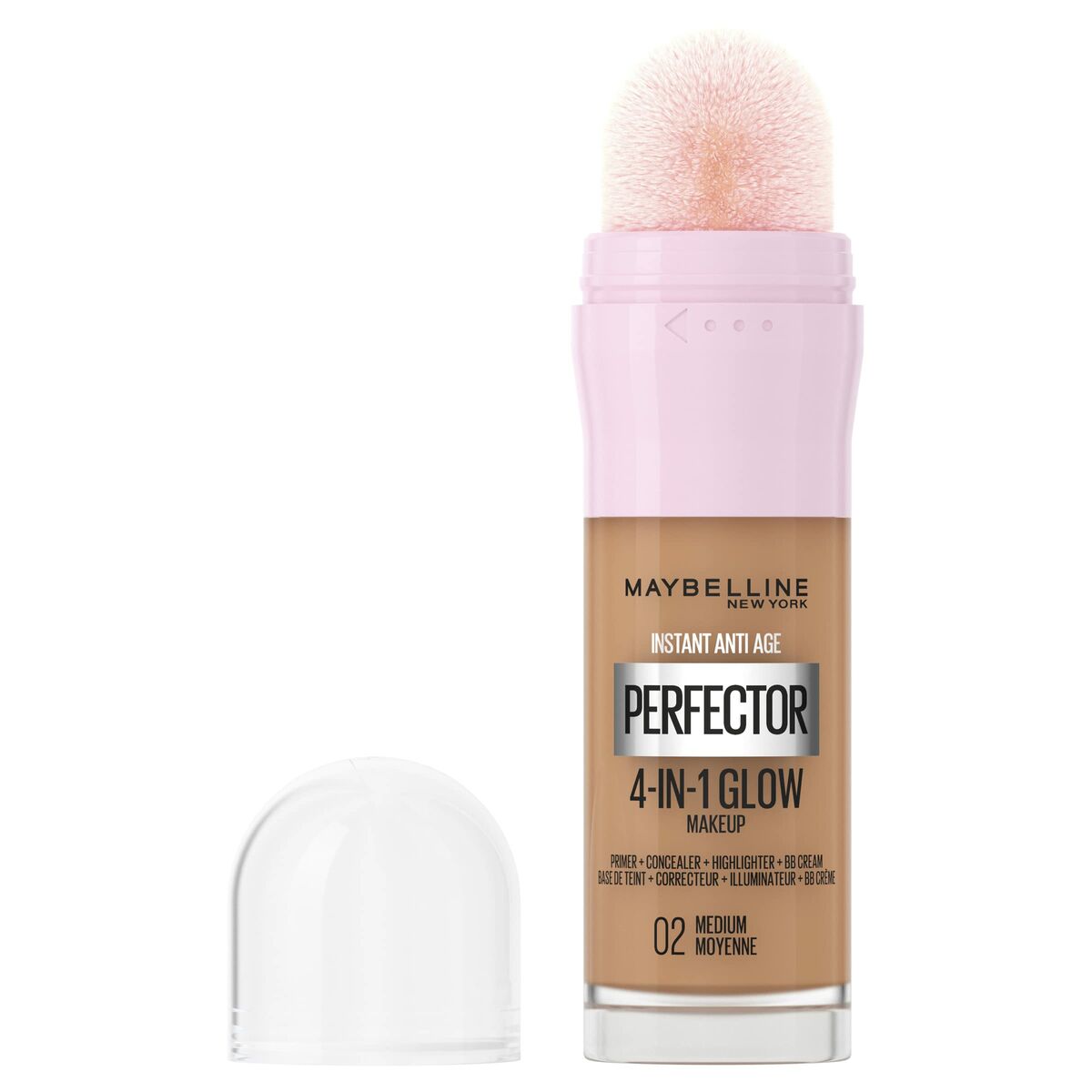 Base de Maquillaje Fluida Maybelline Instant Age Perfector Glow Nº 02 Medium Moyenne 20 ml