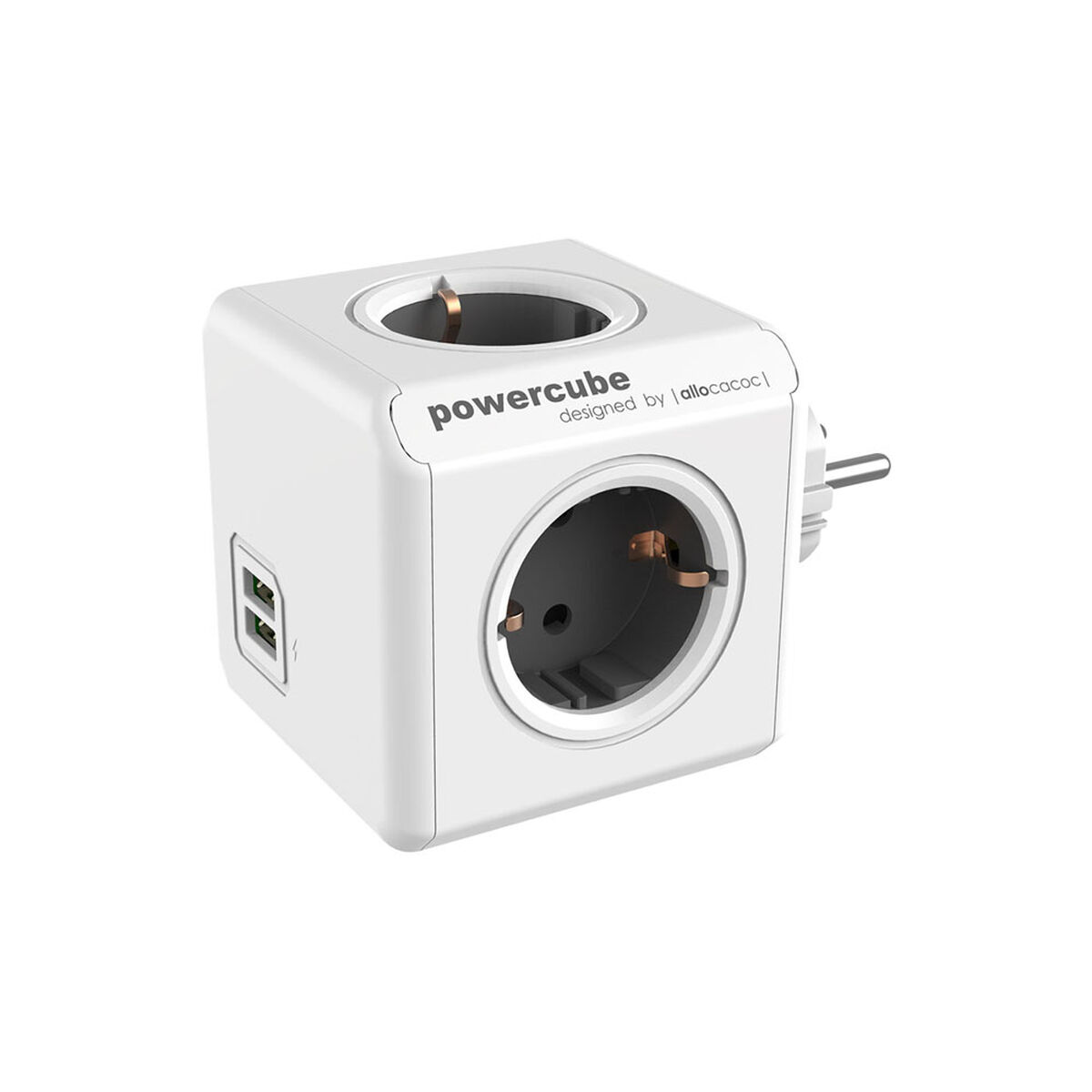 Regleta Enchufes Cubo Allocacoc Powercube Original 1202 USB 250 V 16 A