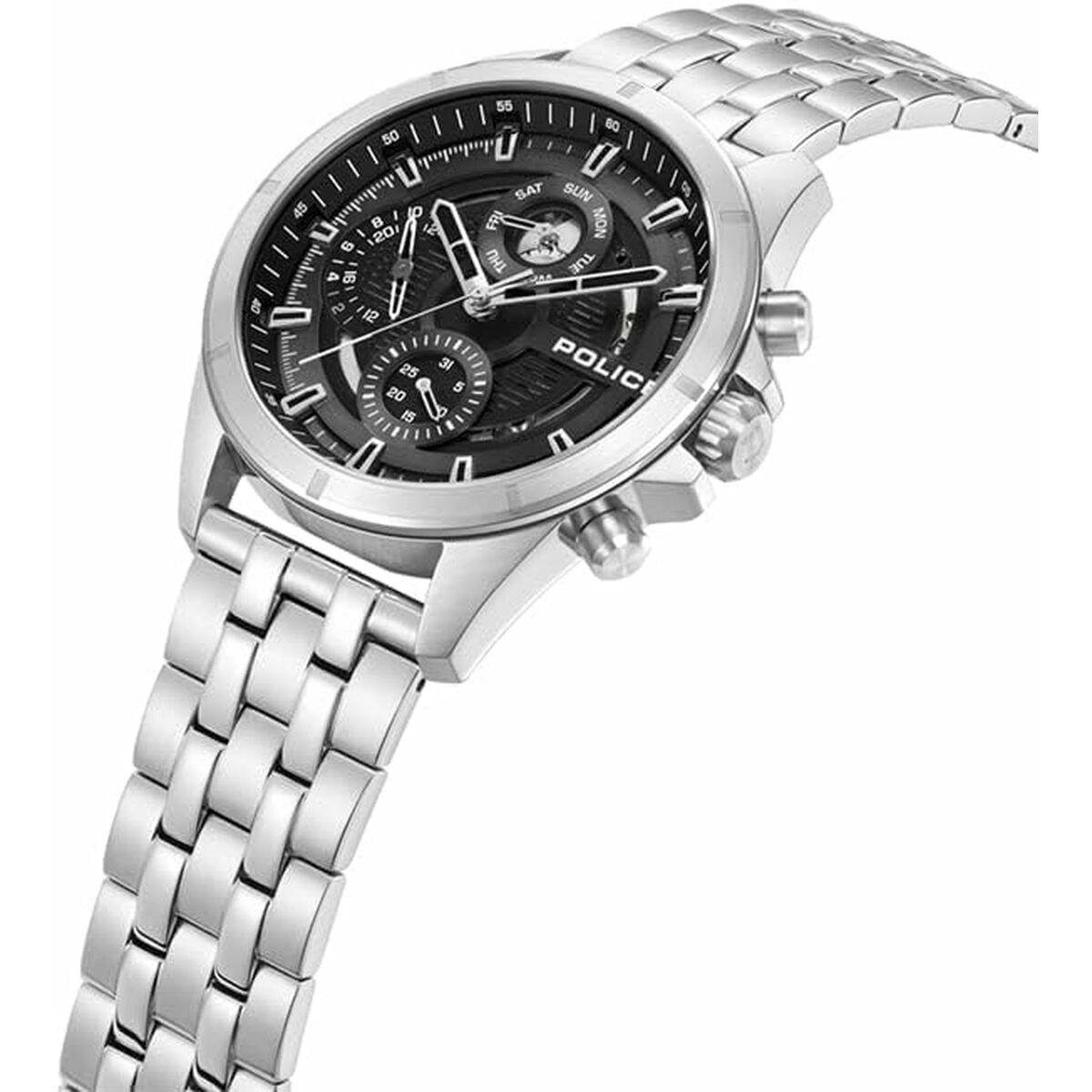 Reloj Hombre Police PEWJK0004605 Negro Plateado