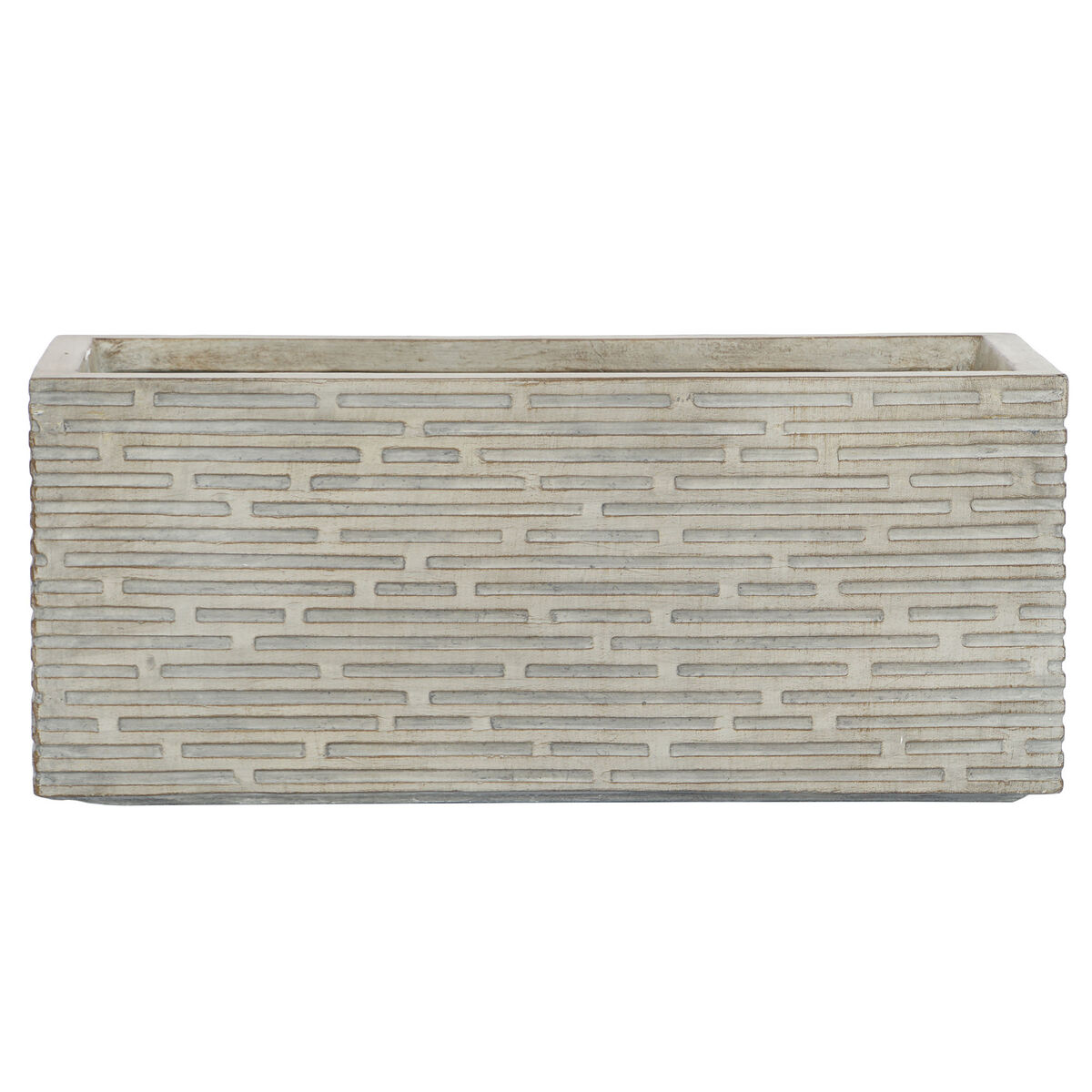 Jardinera Home ESPRIT Beige Fibra de Vidrio Magnesio 74,5 x 37,5 x 37,5 cm