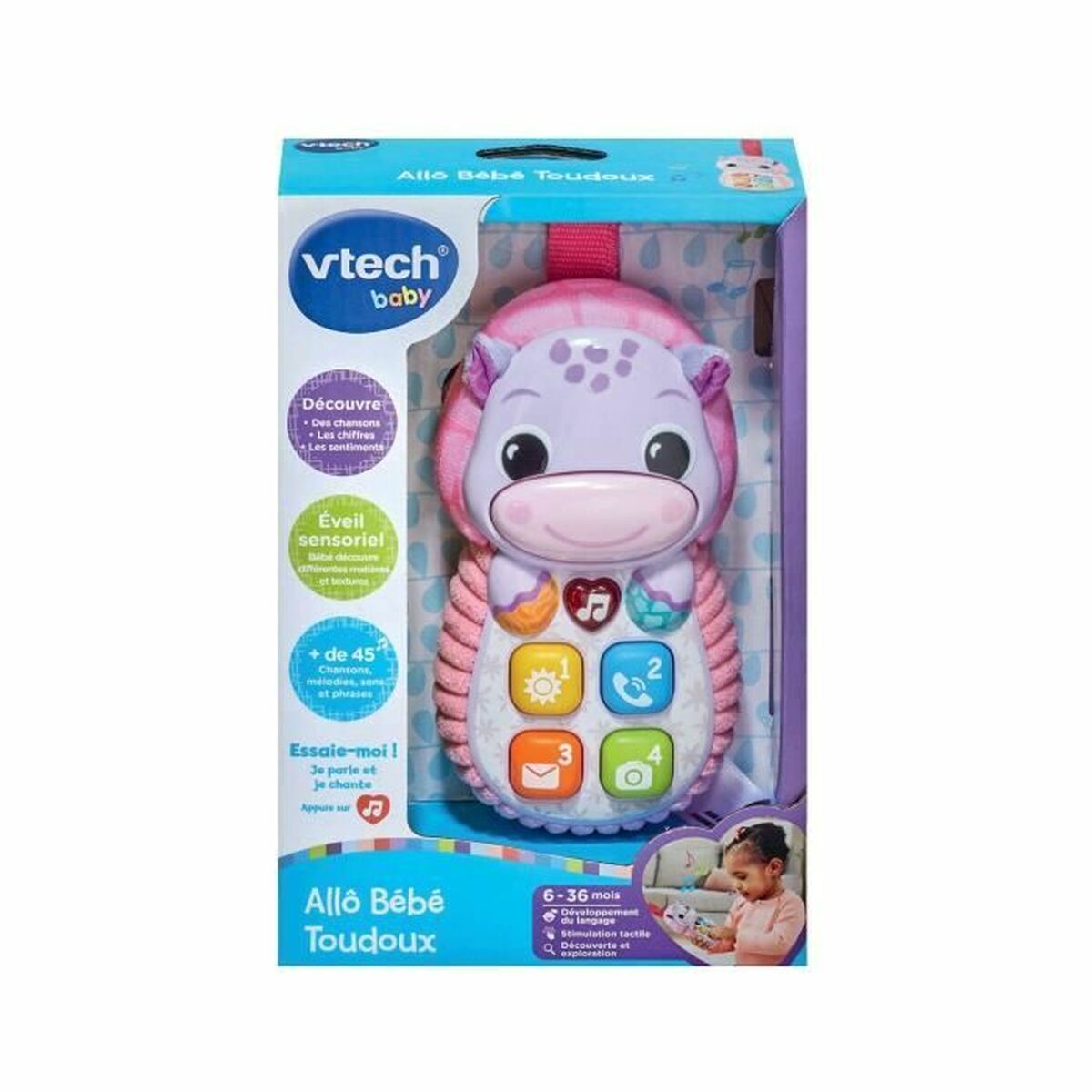 Juguete educativo Vtech Baby Allô Bébé Todoux (FR) Rosa