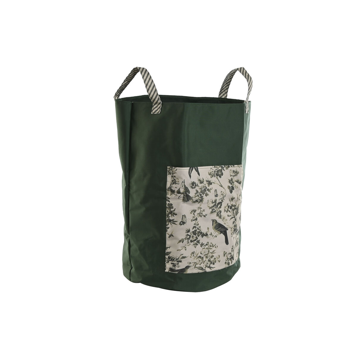 Bolsa de basura de jardín Home ESPRIT Blanco Verde Algodón 40 x 40 x 60 cm