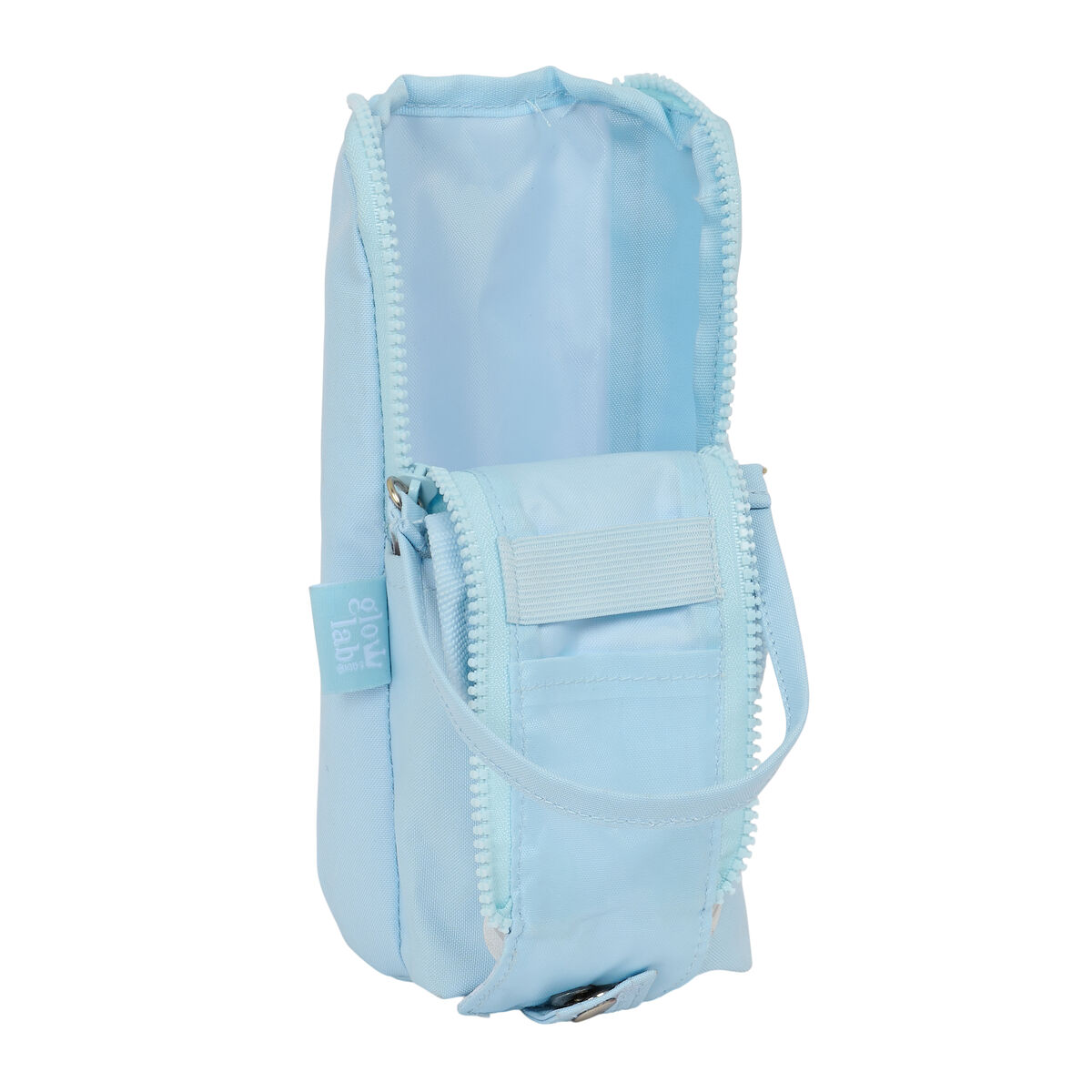 Estuche Escolar Glow Lab Cisnes Azul claro 6 x 21 x 6 cm