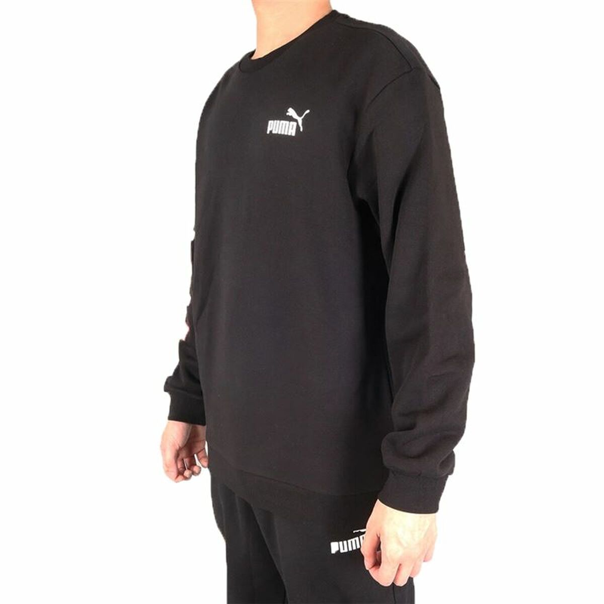 Sudadera sin Capucha Hombre Puma Repeat Graphic  Negro