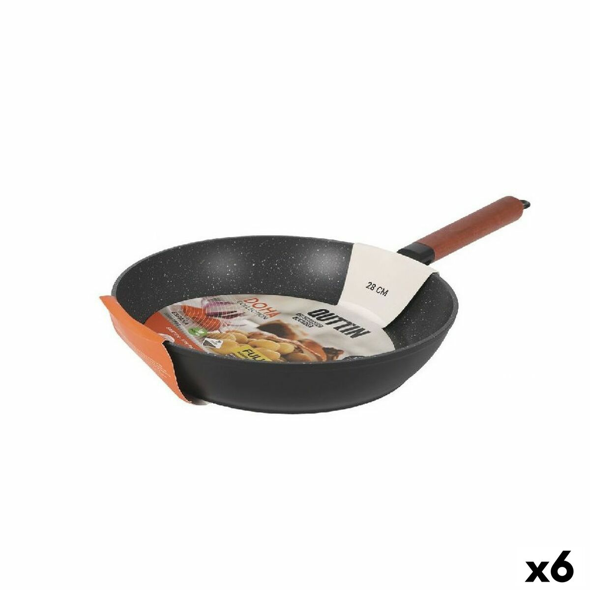 Sartén Quttin Doha Aluminio Forjado 51 x 28 x 6 cm (6 Unidades)