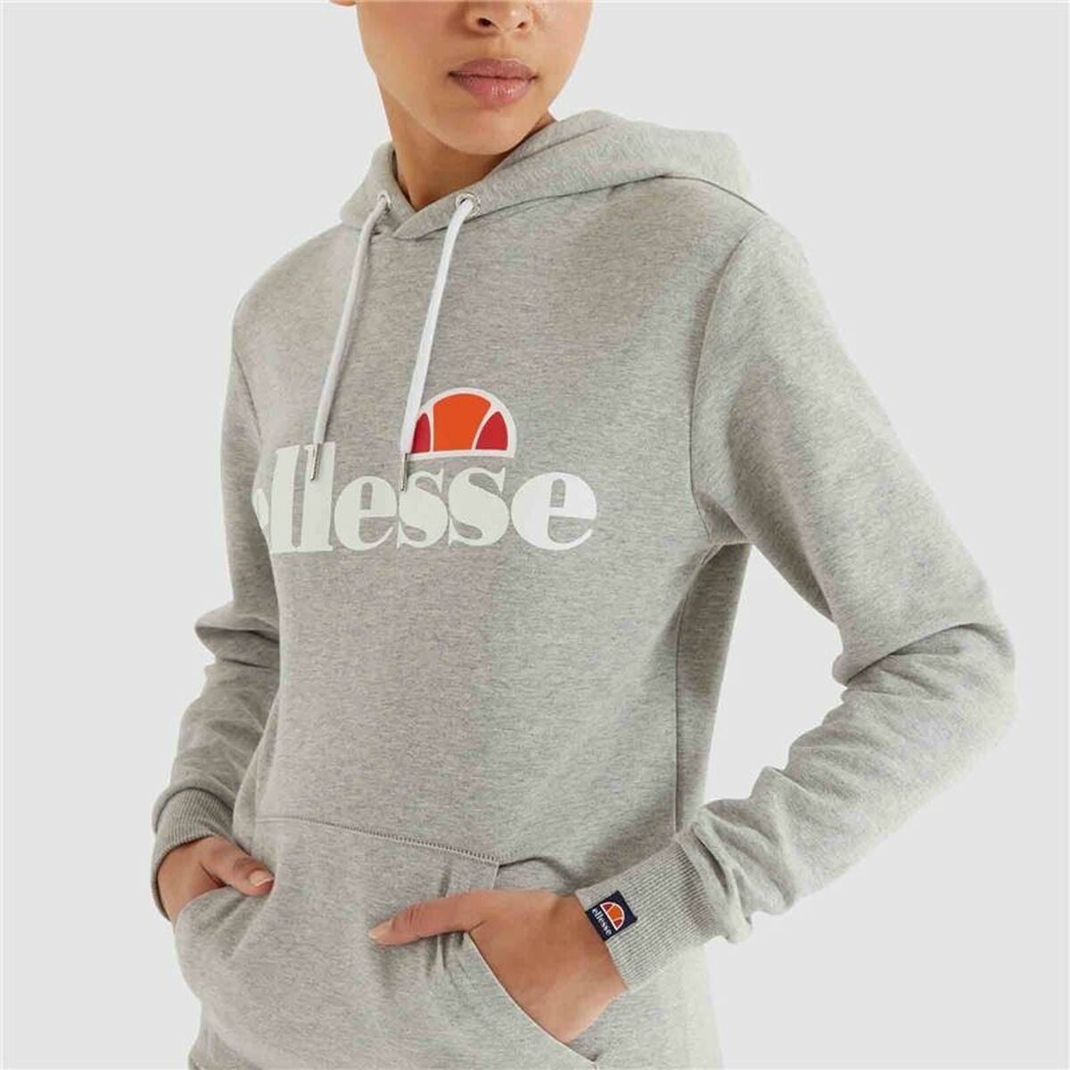 Sudadera con Capucha Mujer Ellesse Torices  Gris claro