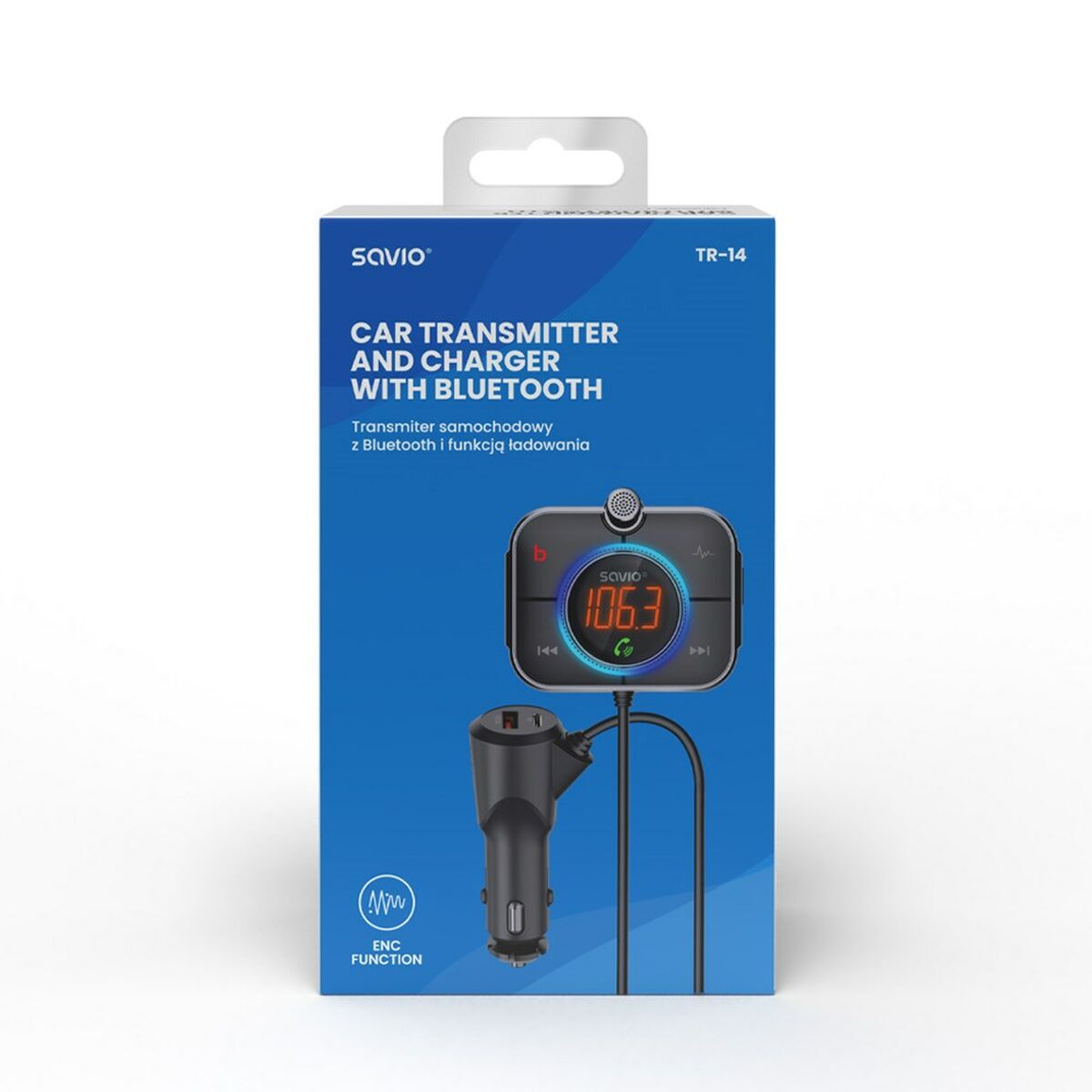 Reproductor MP3 y Transmisor FM para Coche Savio TR-14