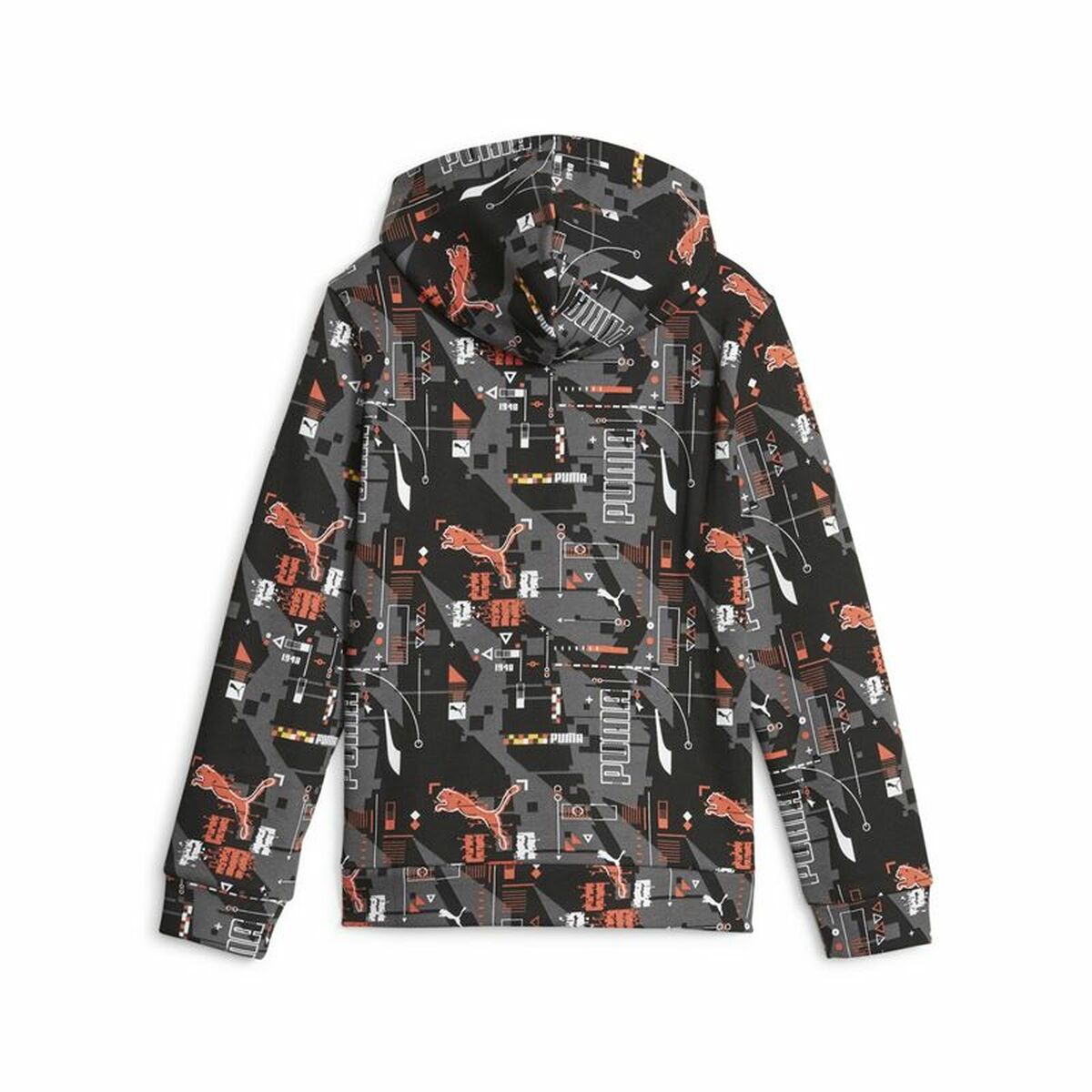 Sudadera con Capucha Niño Puma  Ess+ Futureverse Aop Negro