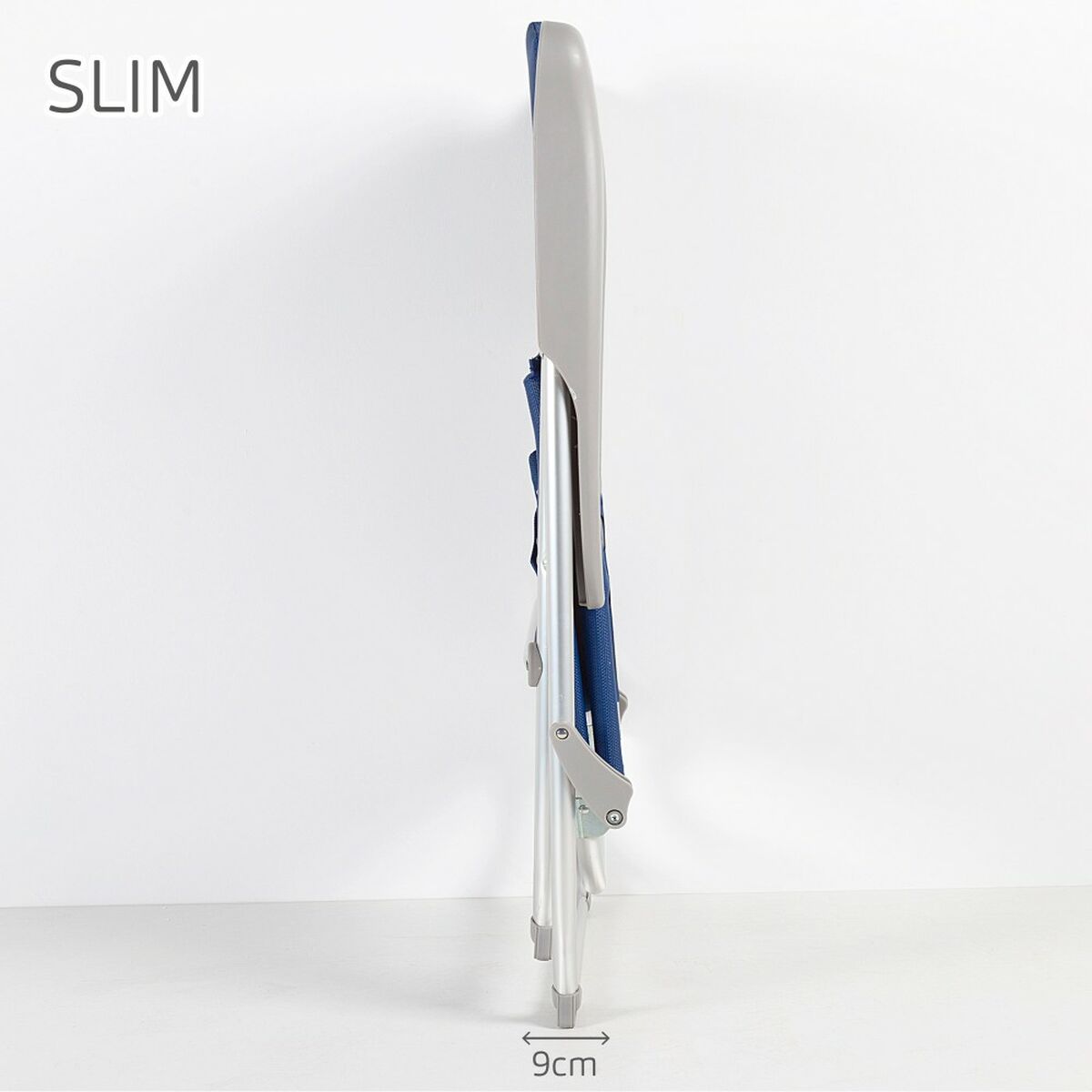 Silla de Playa Aktive Azul marino 47 x 94 x 60 cm (4 Unidades)