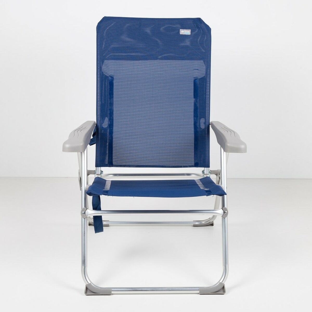 Silla de Playa Aktive Azul marino 47 x 94 x 60 cm (4 Unidades)