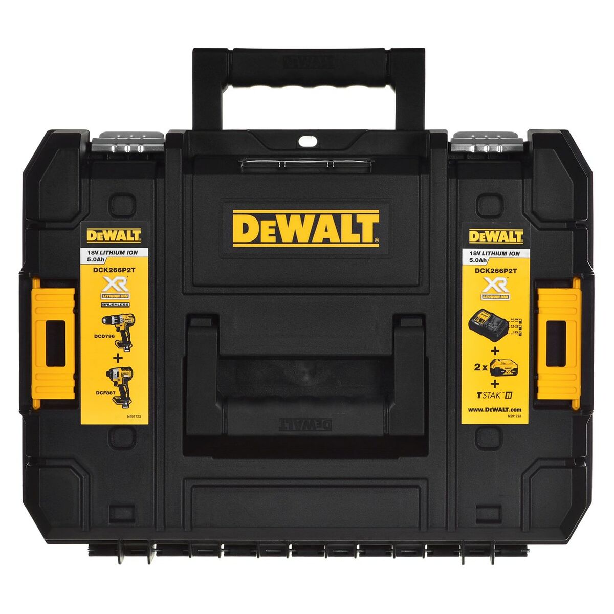 Atornillador eléctrico Dewalt DCK266P2T 400 W