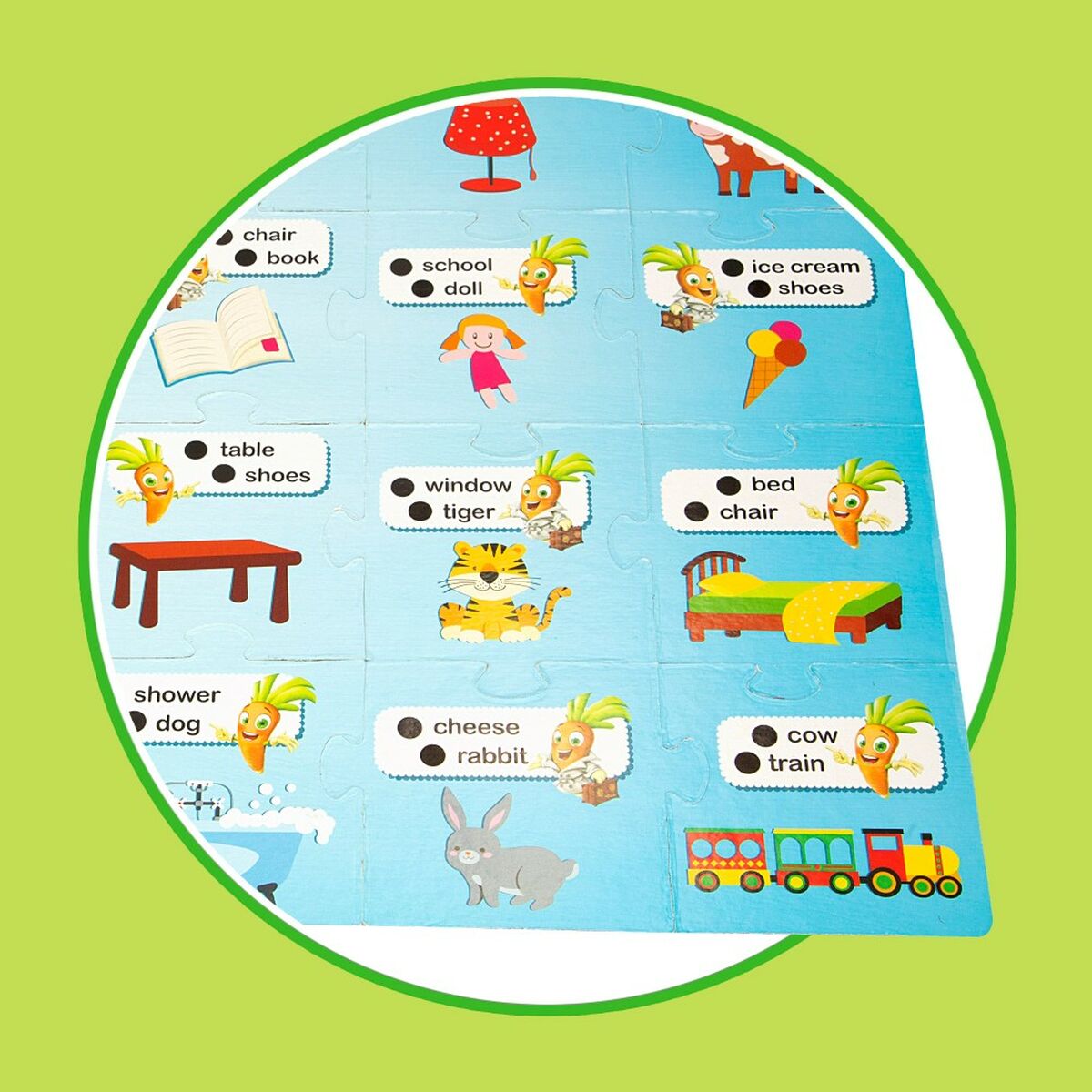Juego Educativo Lisciani Giochi Carotina Baby Happy English 4,5 x 14,5 x 3 cm Electrónico Puzzle (6 Unidades)