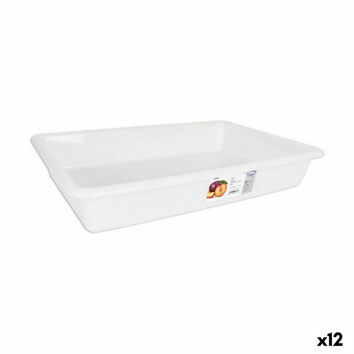 Set de Bandejas organizadoras Dem Bob Blanco 8,6 L 50 x 34 x 8 cm (12 Unidades)