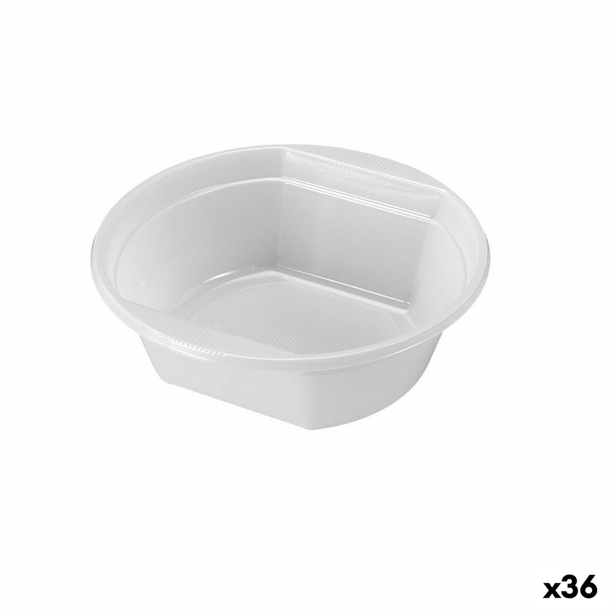Set de cuencos reutilizables Algon 500 ml Blanco Plástico 6 Piezas (36 Unidades)